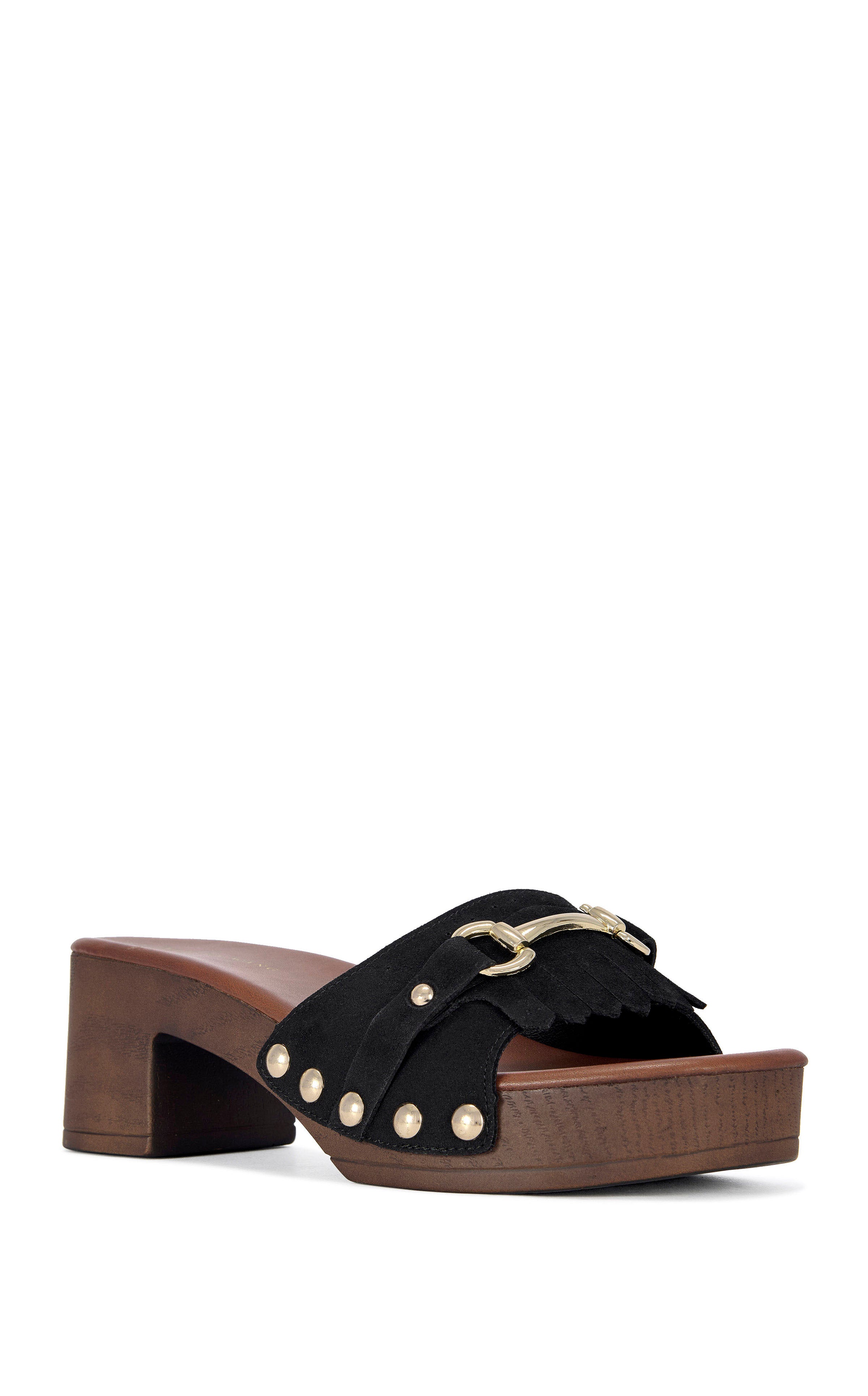 EPSILON-BLACK FLATFORM SANDAL | AZALEA WANG