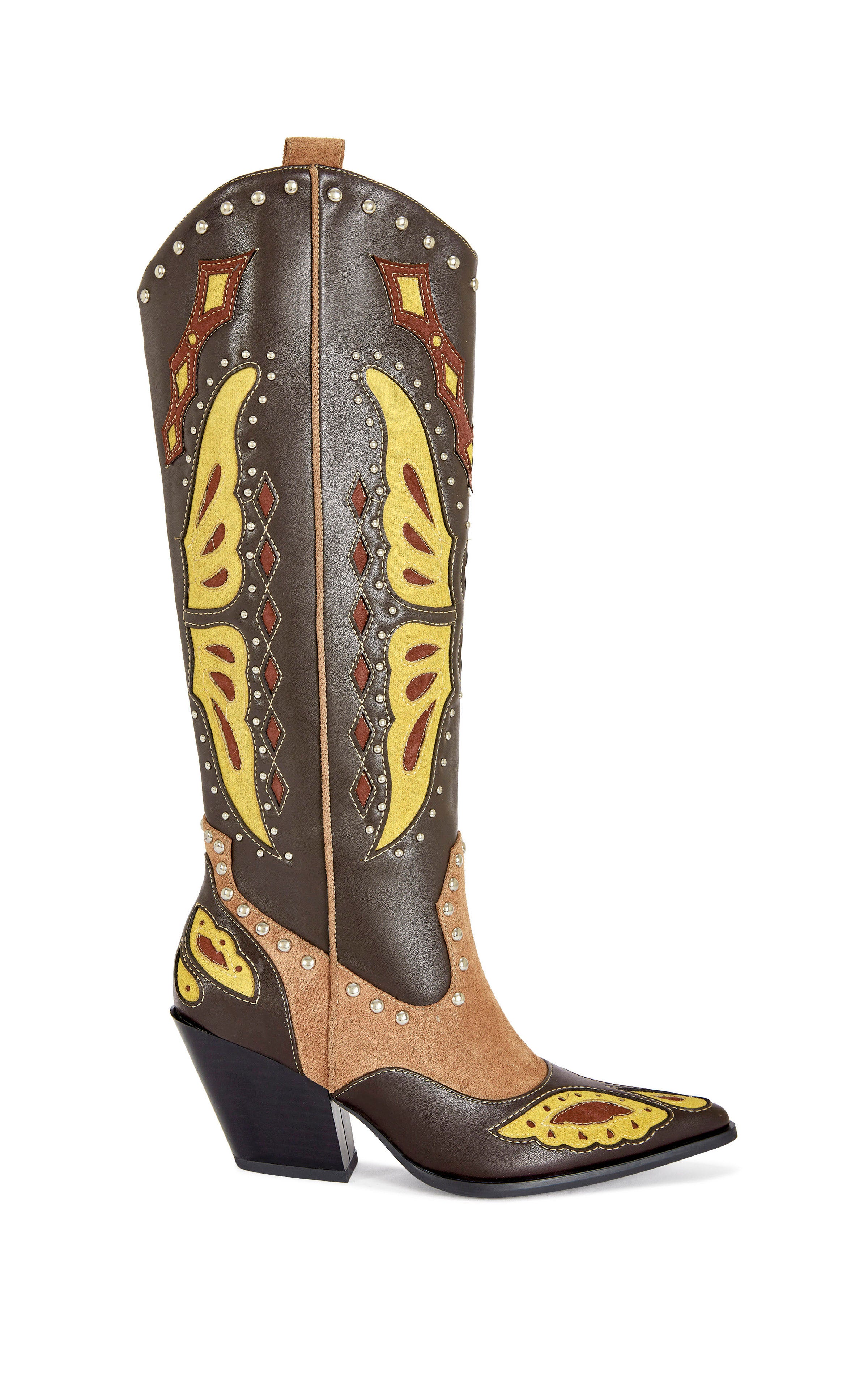 FLUTTER-BROWNMULTI BLOCK BOOT | AZALEA WANG