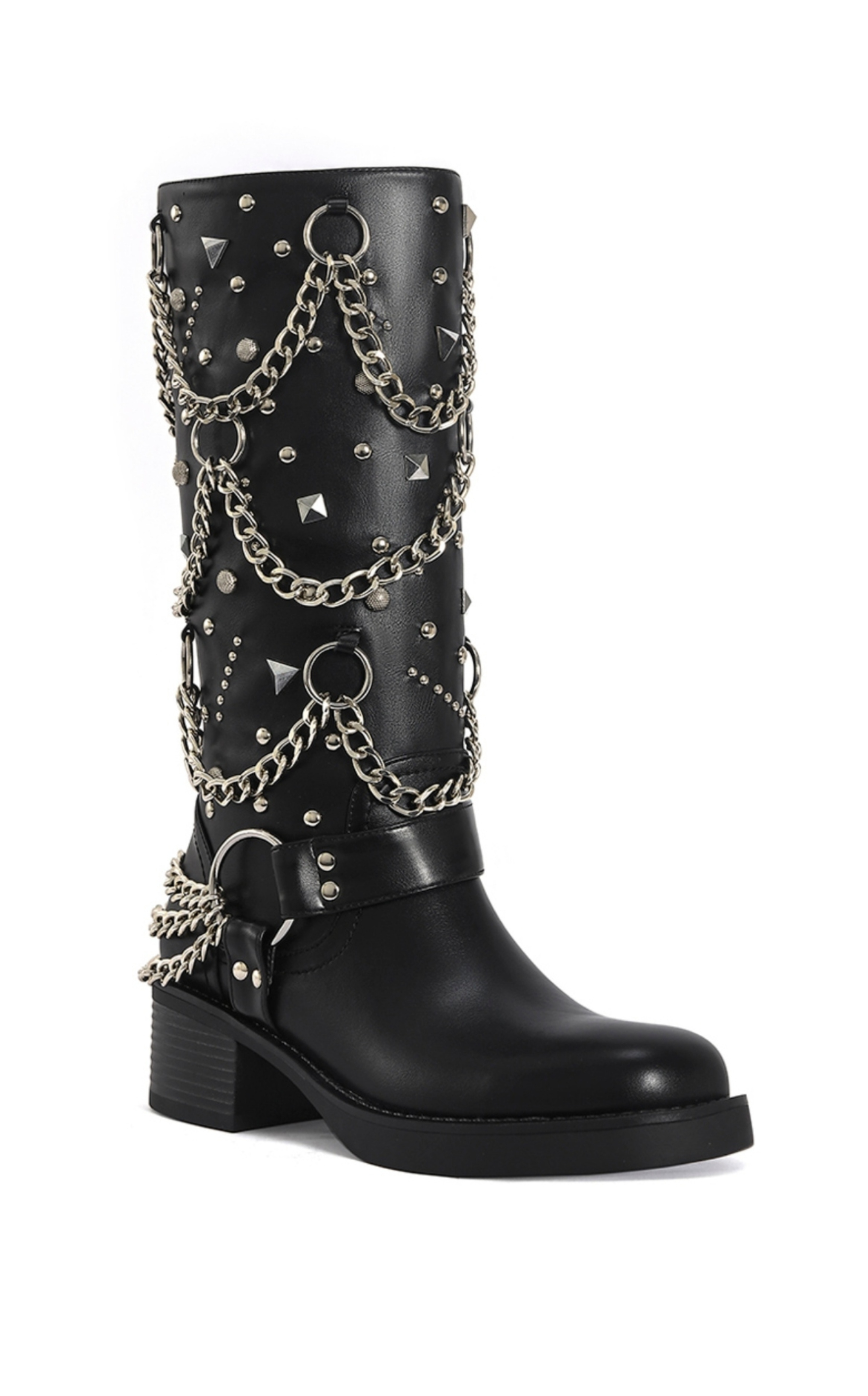 FILLMORE-BLACK FLAT BOOT | AZALEA WANG