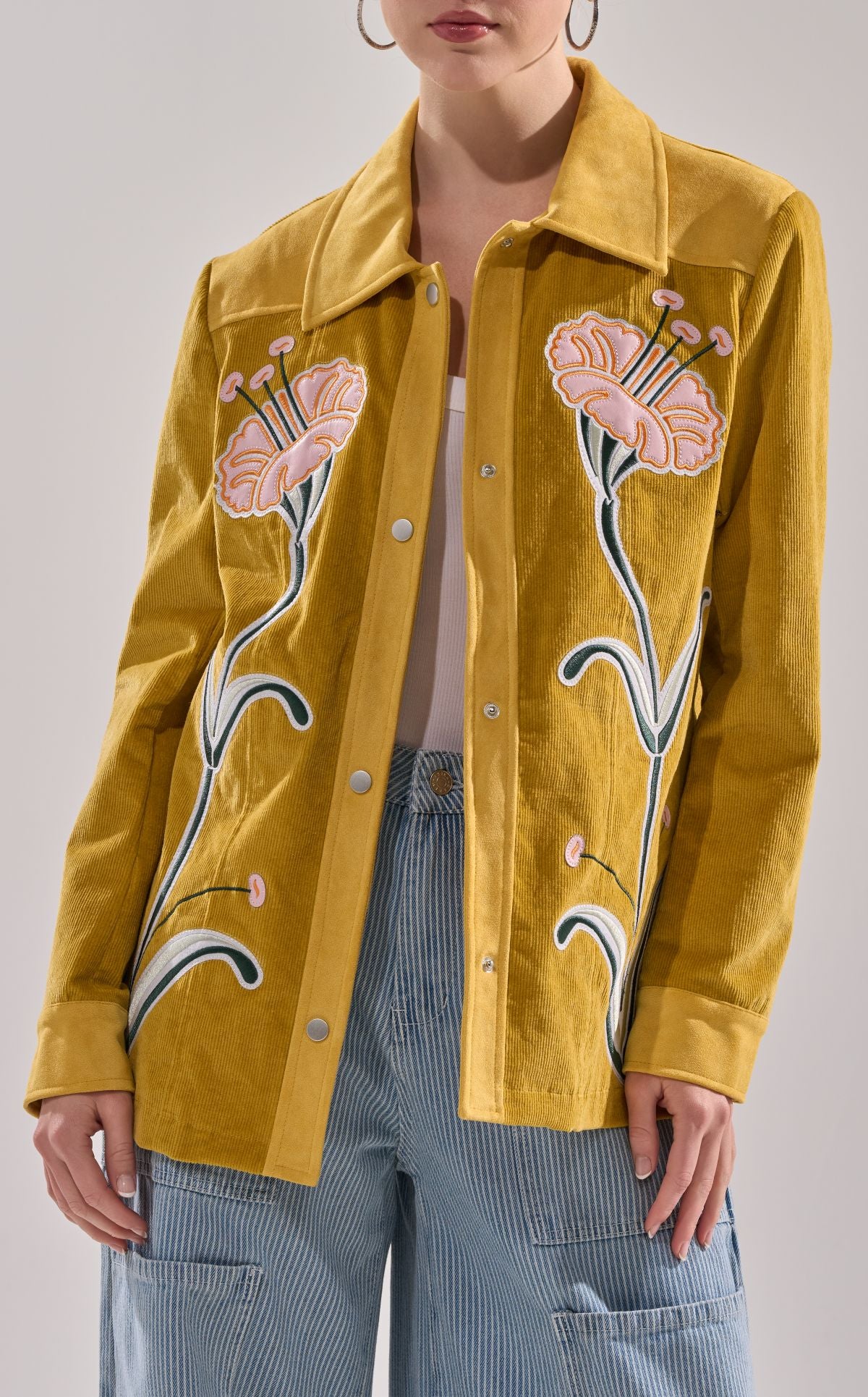 ジャケット・アウター ohotoro Margarine Flared Coat GERALDINE-MUSTARD MOTO OUTERWEAR | AZALEA WANG