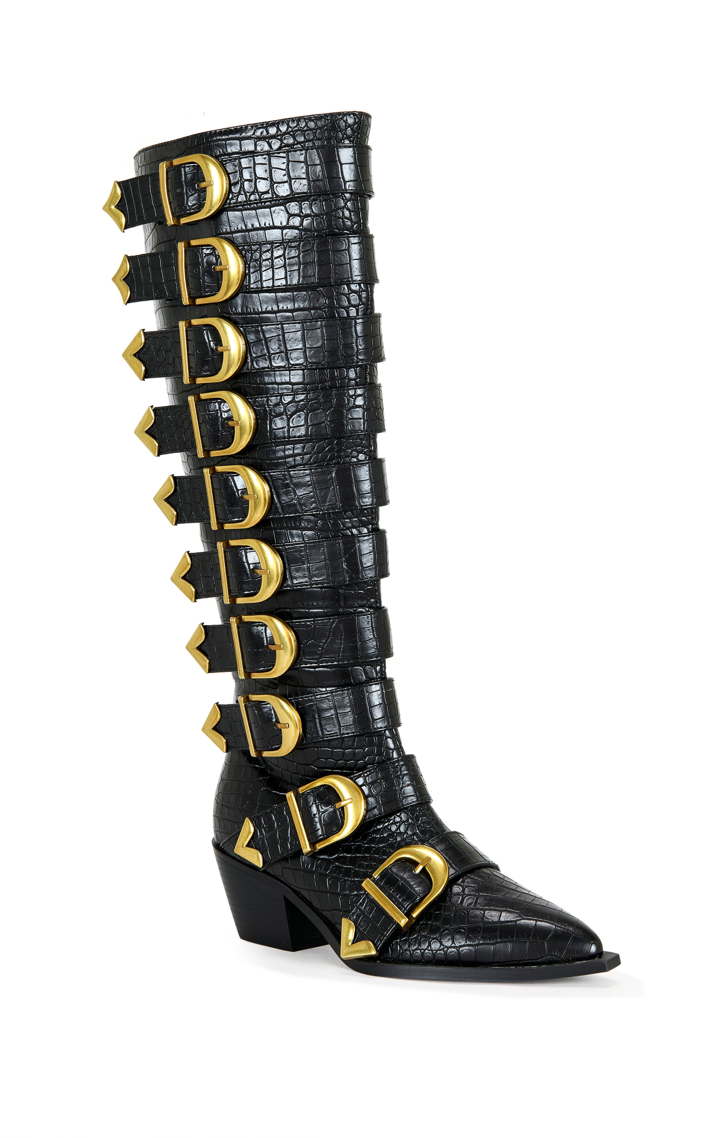 GRAZIANA-BLACK BLOCK BOOT | AZALEA WANG