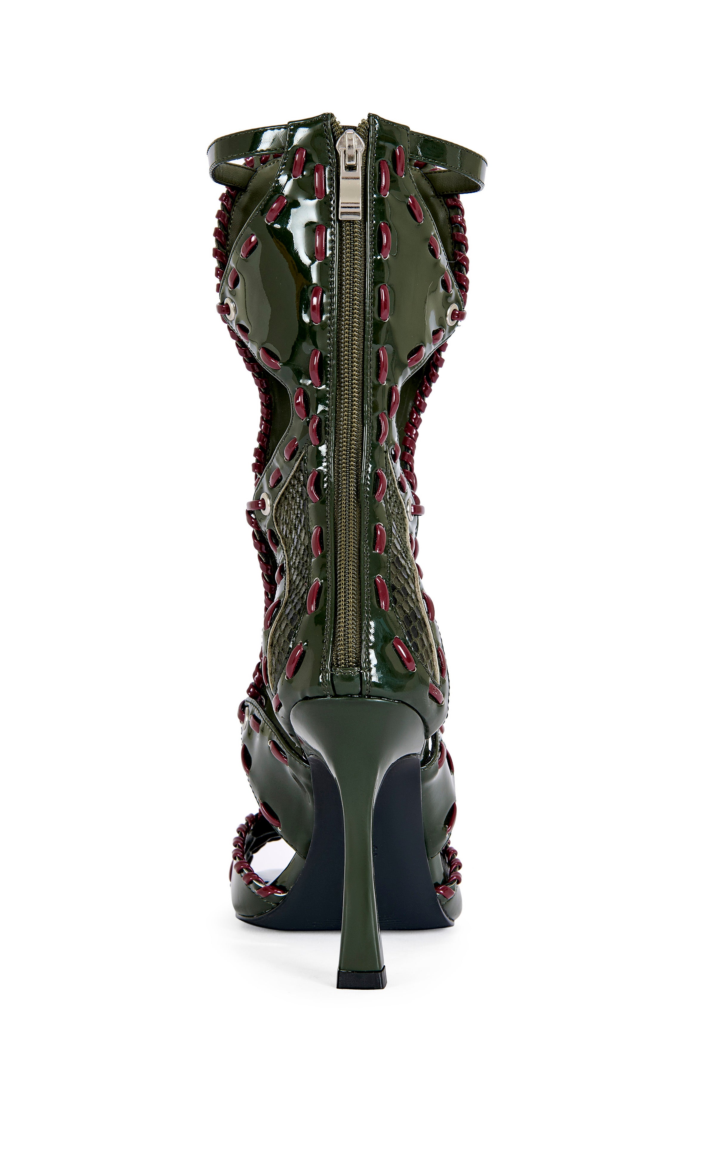 INDRANI-OLIVE STILETTO SANDAL | AZALEA WANG