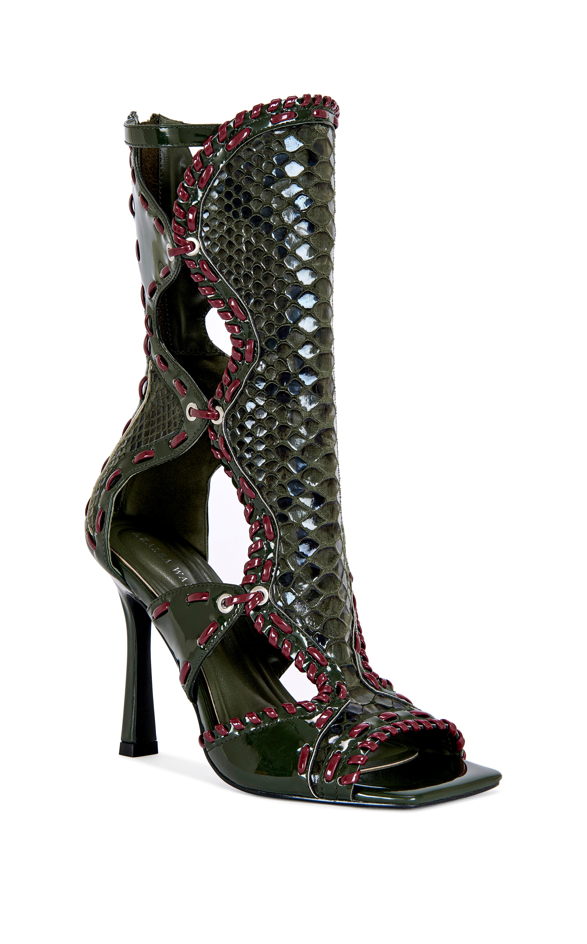 INDRANI-OLIVE STILETTO SANDAL | AZALEA WANG