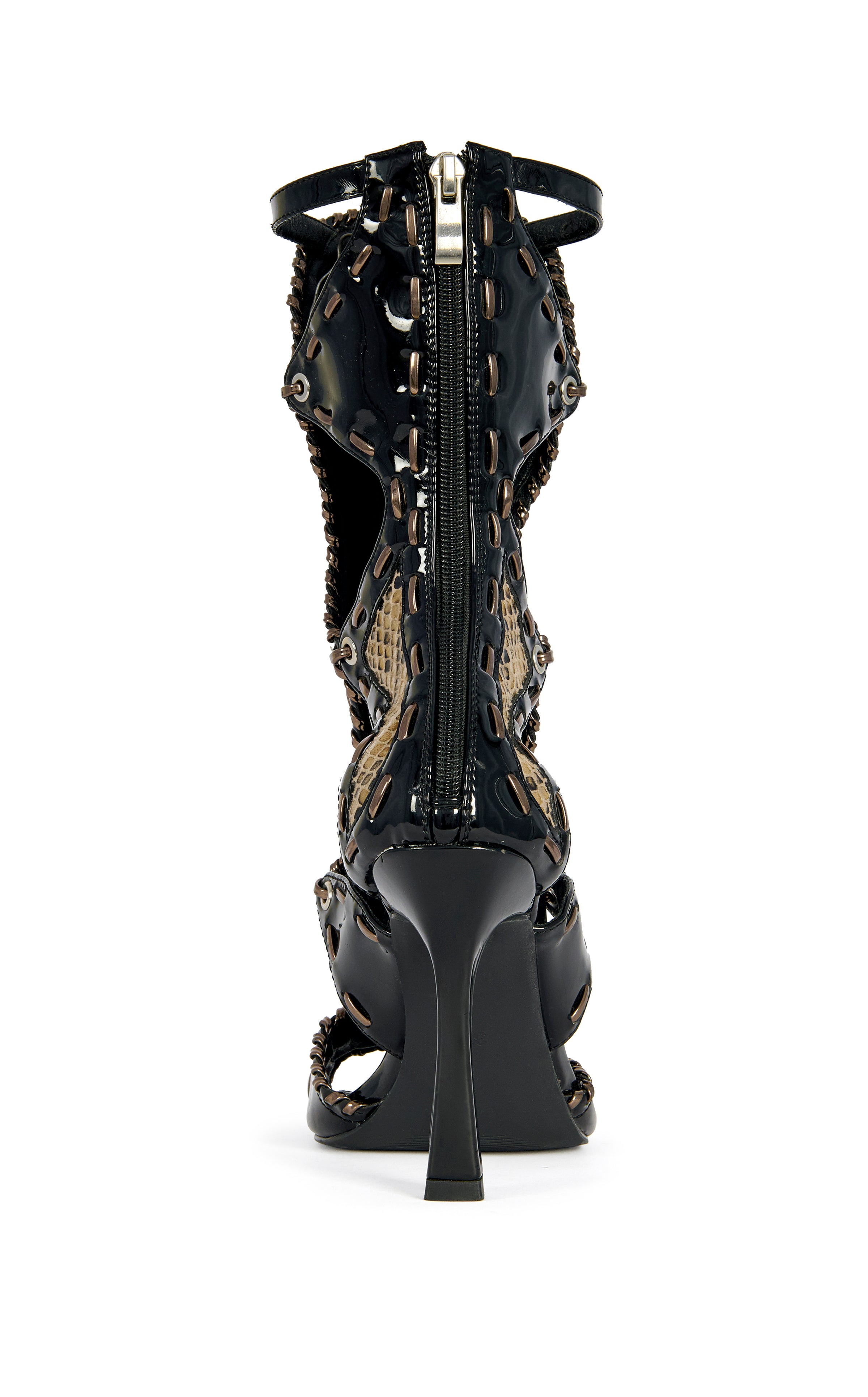INDRANI-BLACK GLADIATOR STILETTO SANDAL | AZALEA WANG