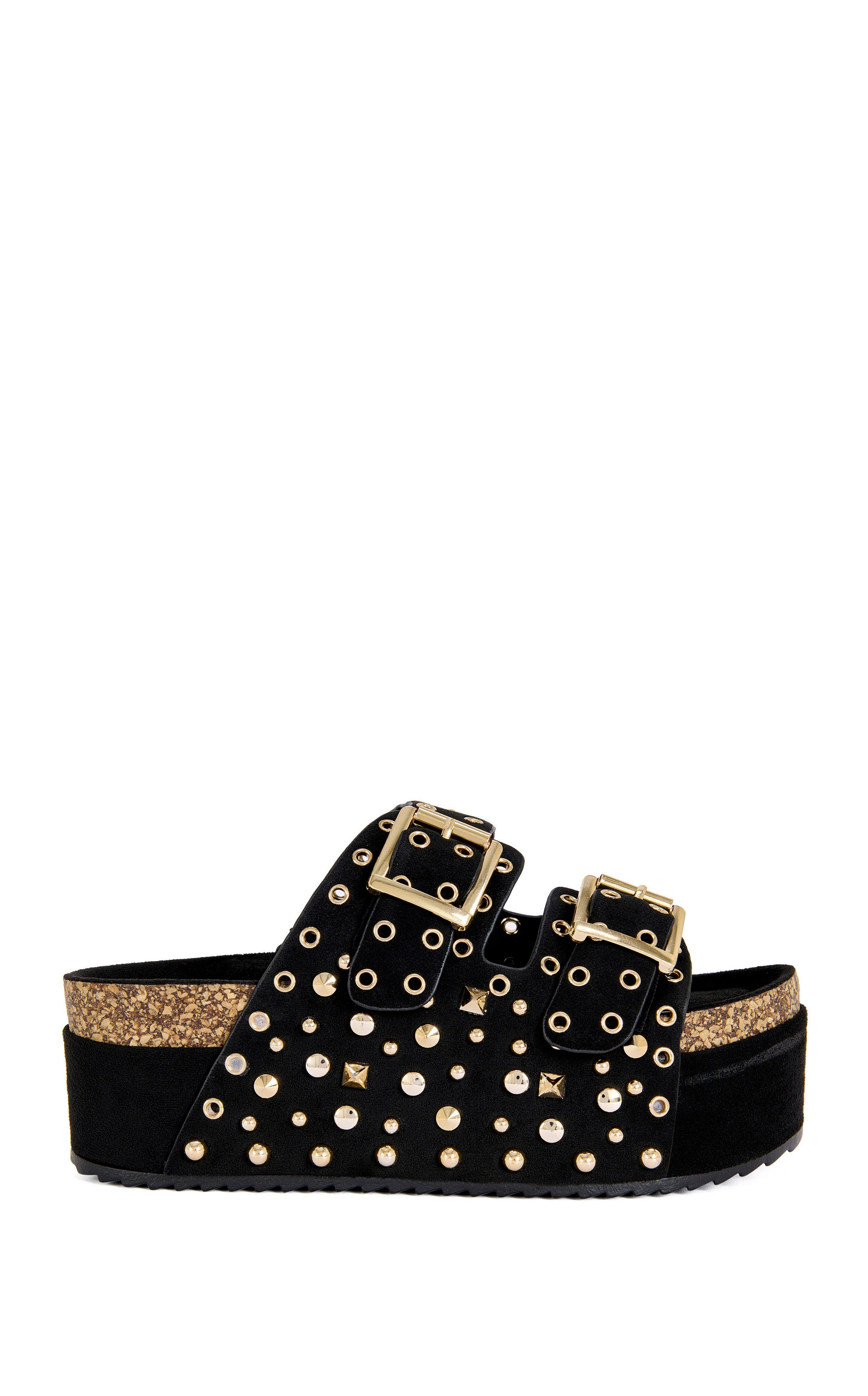 KAEGAN-BLACK FLATFORM SANDAL – Azalea Wang