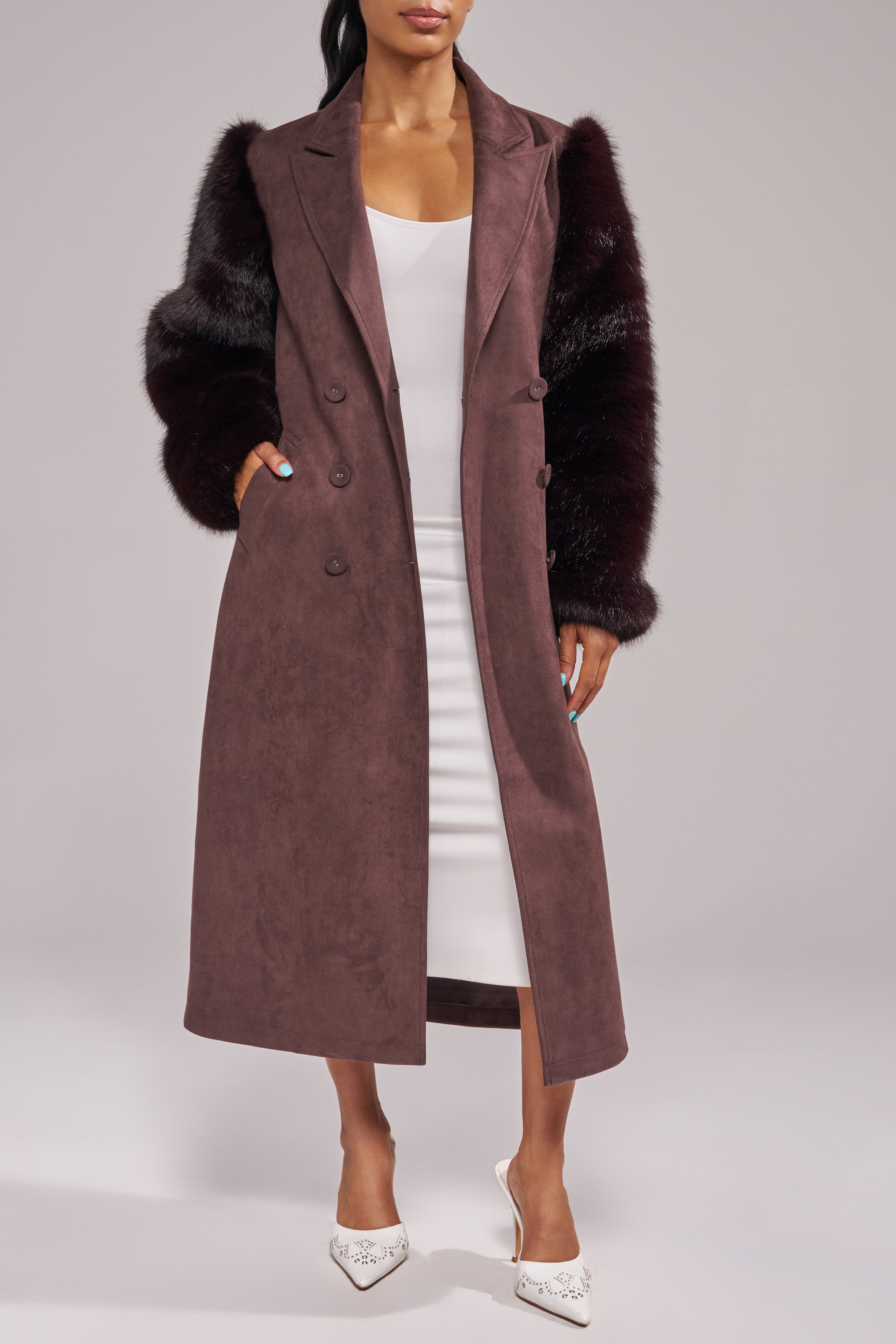 LURIELLE-ESPRESSO TRENCH OUTERWEAR | AZALEA WANG