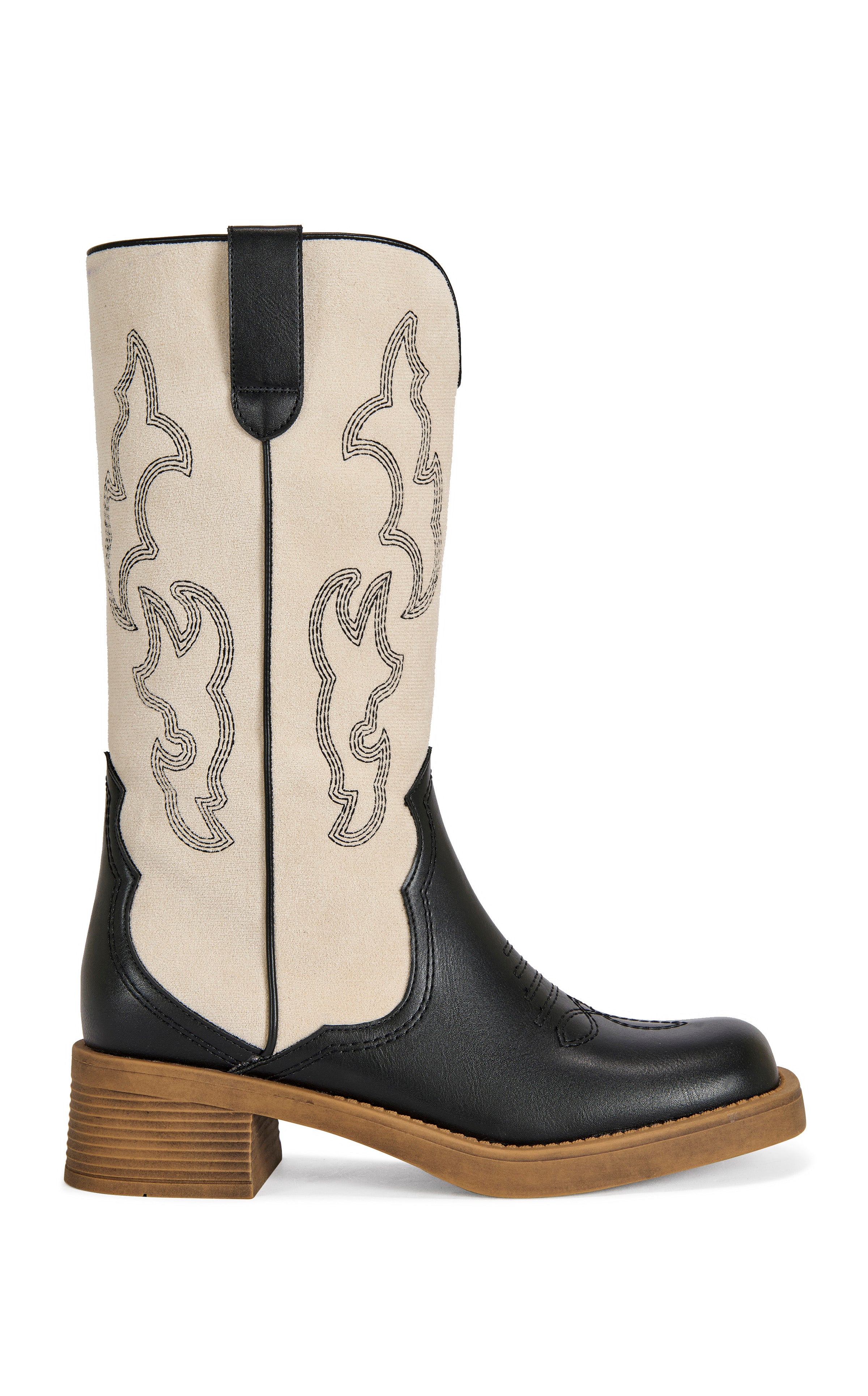 MARIANA-BLACKWHITE FLAT BOOT | AZALEA WANG