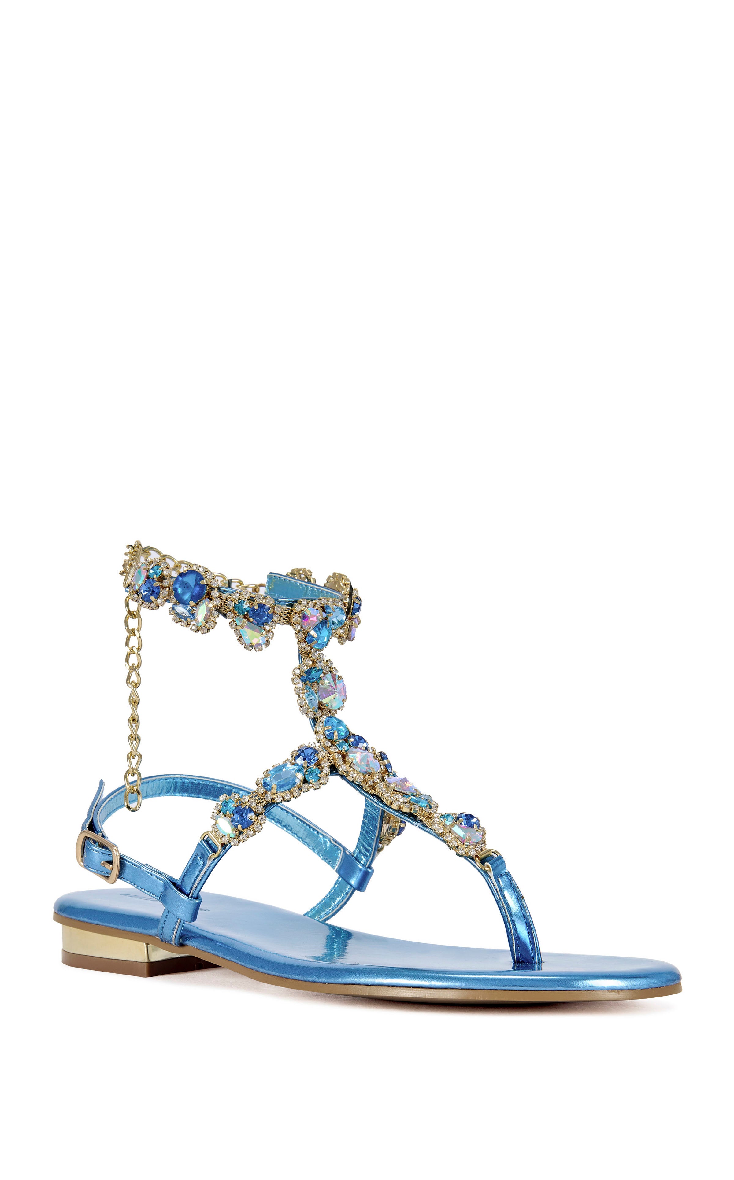 パルスマ MARINELLA-BLUE FLAT SANDAL | AZALEA WANG