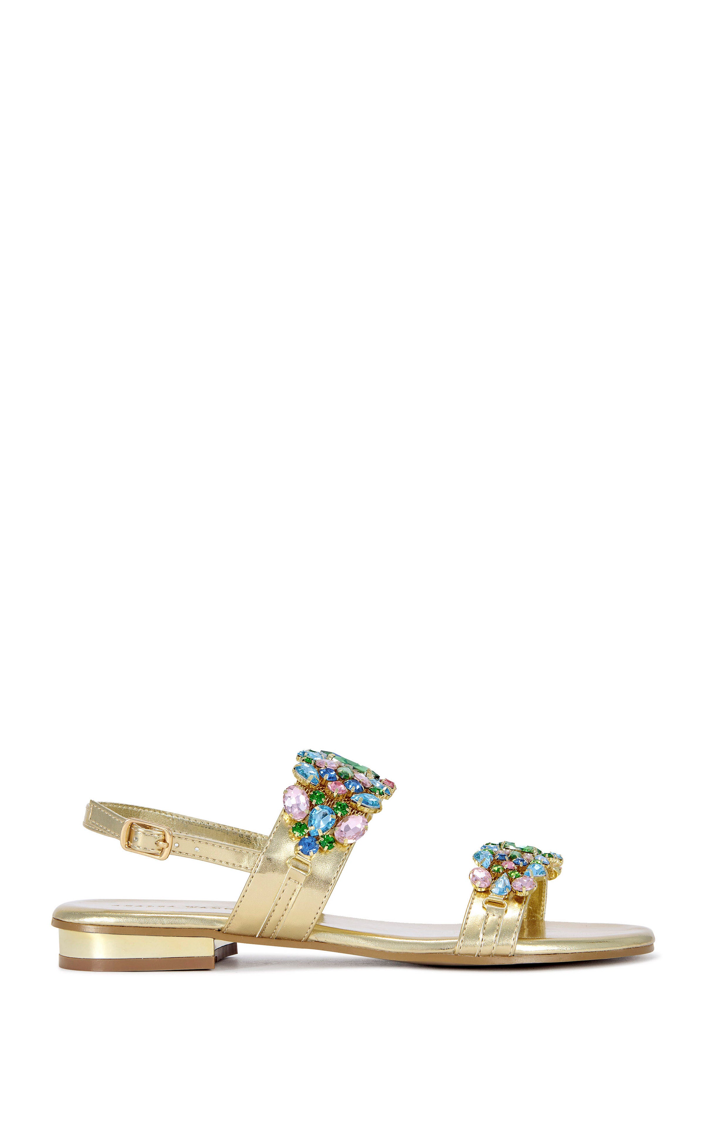 MOSELLE-GOLDMULTI FLAT SANDAL | AZALEA WANG