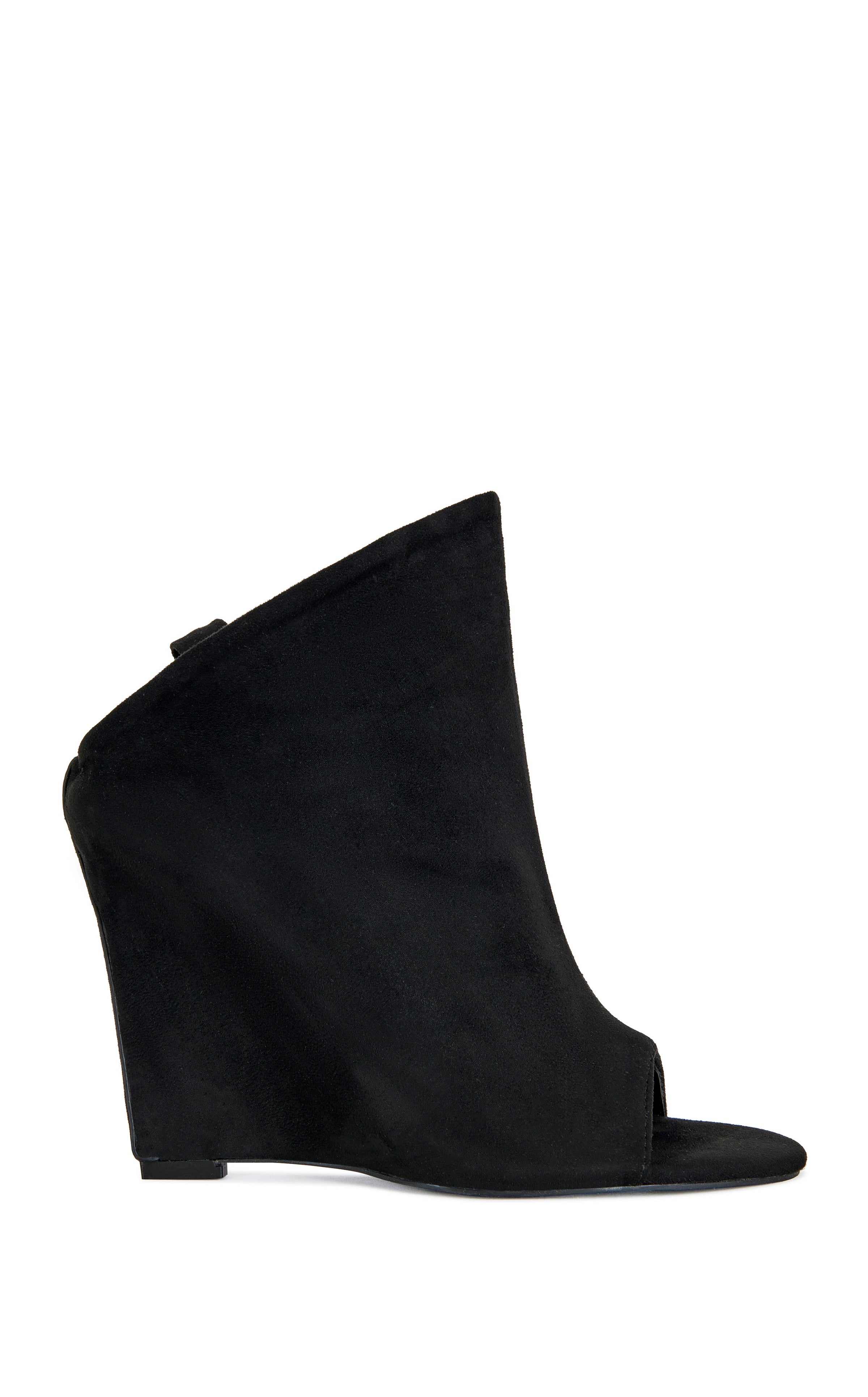 NOVIS-BLACKSUEDE WEDGE SANDAL | AZALEA WANG