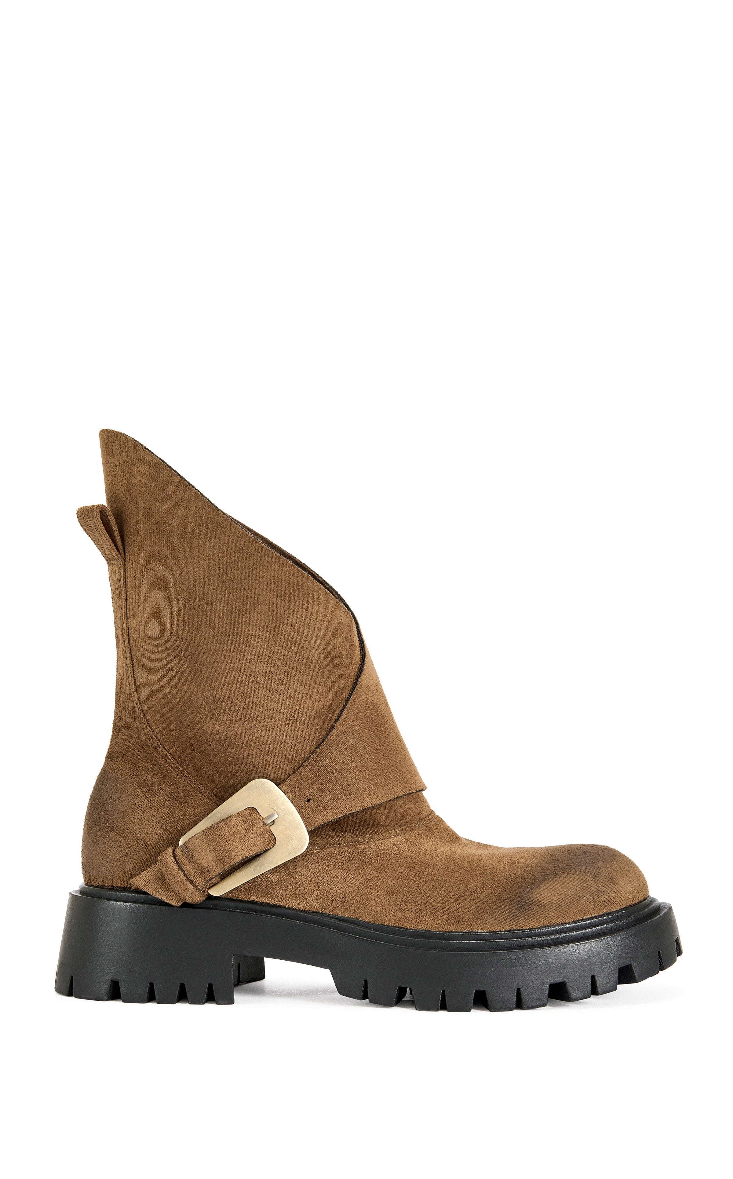 AbC PHRIXUS-BROWN FLAT BOOTIE | AZALEA WANG