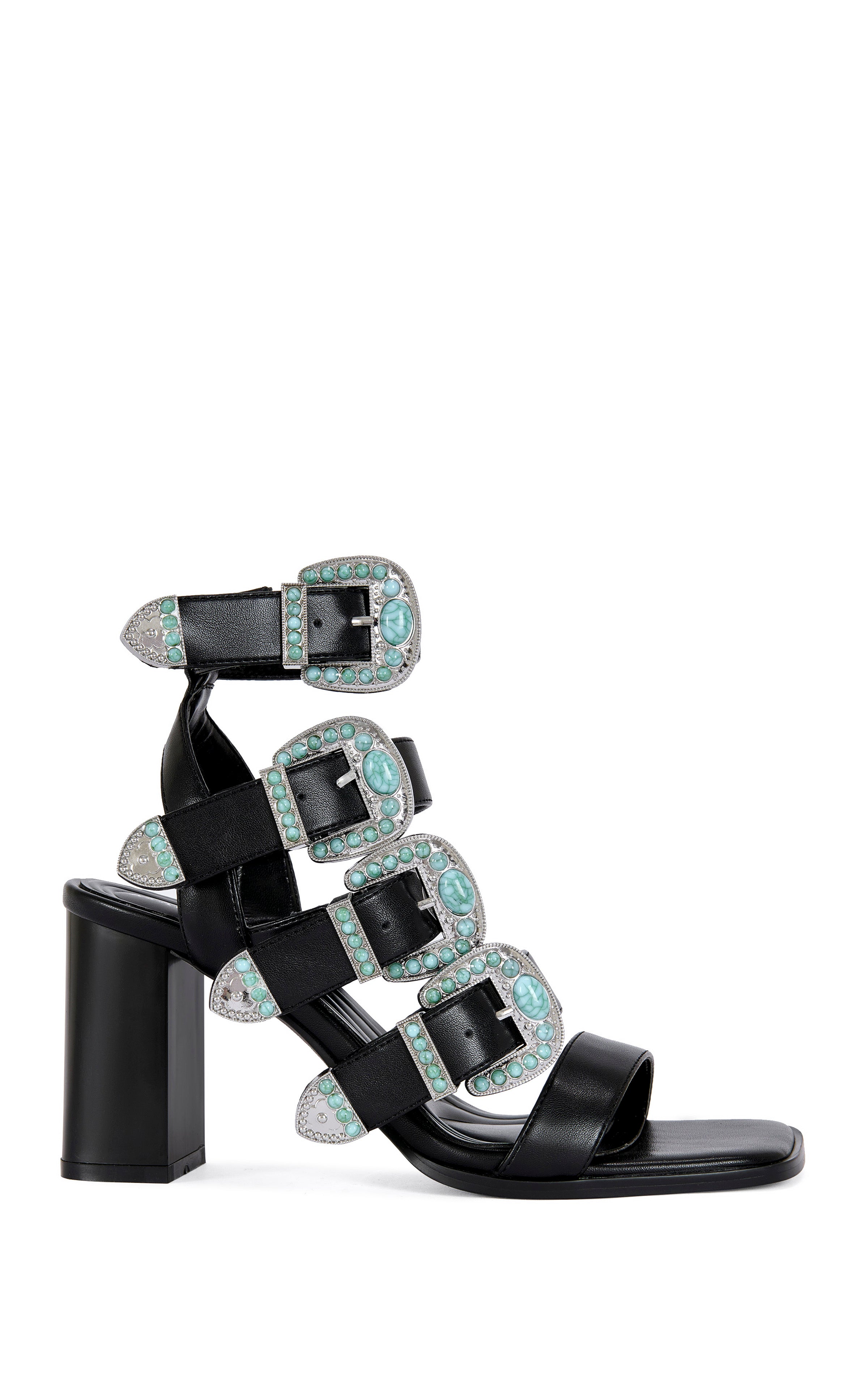 RAEANNE-BLACK BLOCK SANDAL | AZALEA WANG