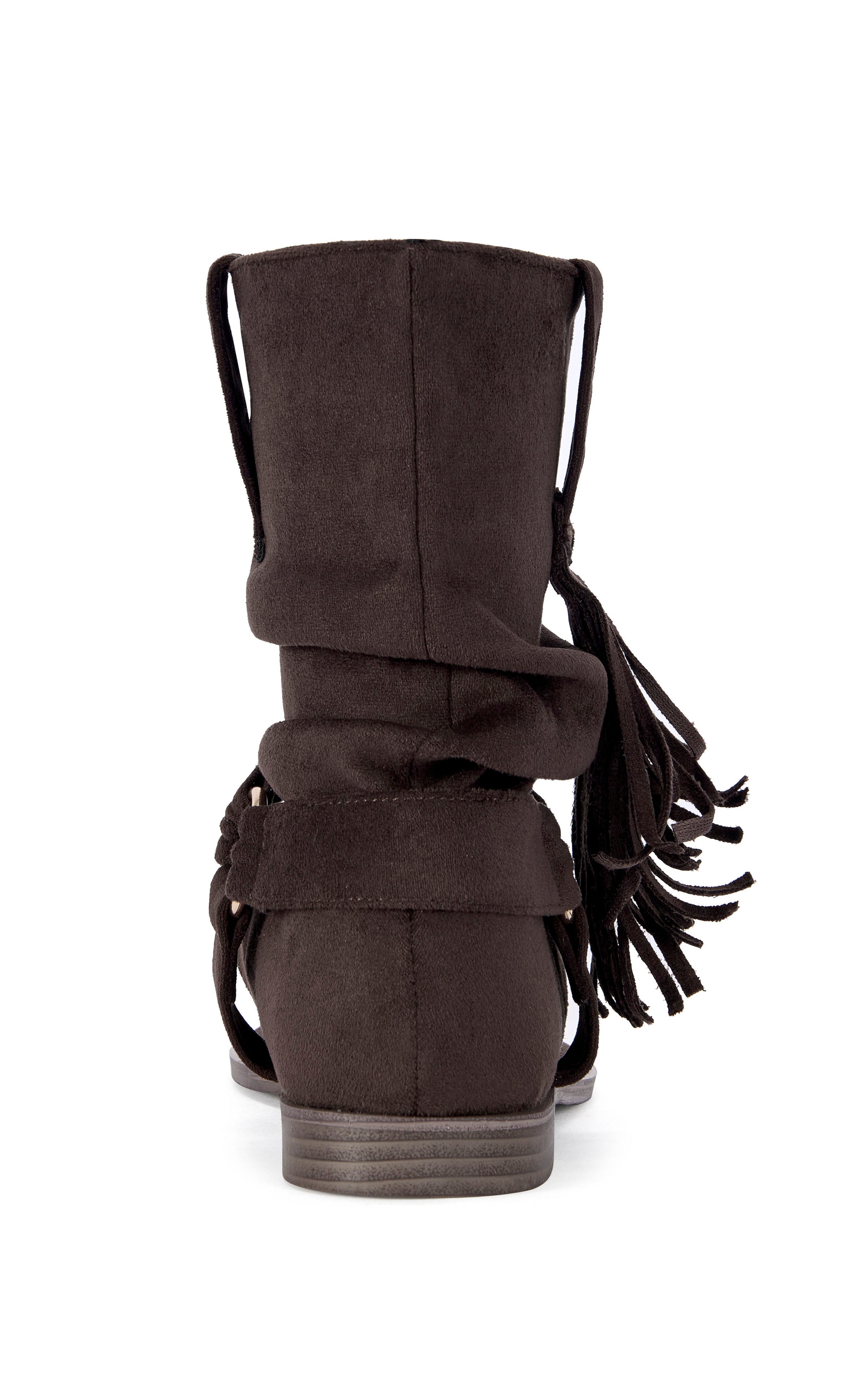 RAINER-CHOCOLATE GLADIATOR FLAT SANDAL | AZALEA WANG