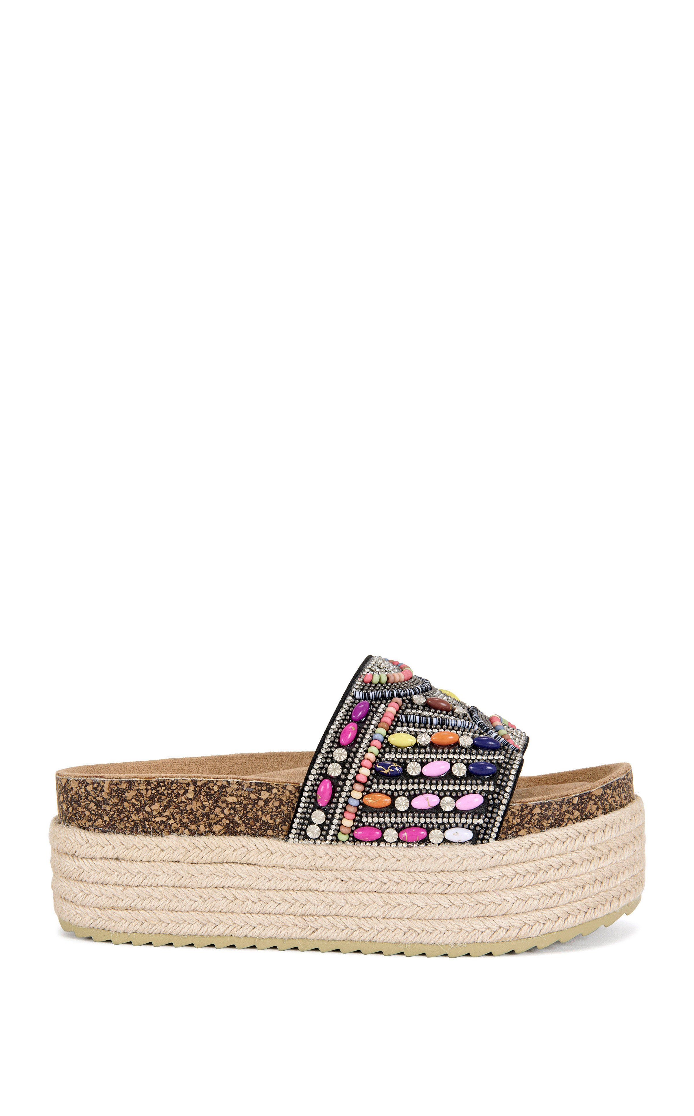 RAMANA-BLACK FLATFORM SANDAL | AZALEA WANG