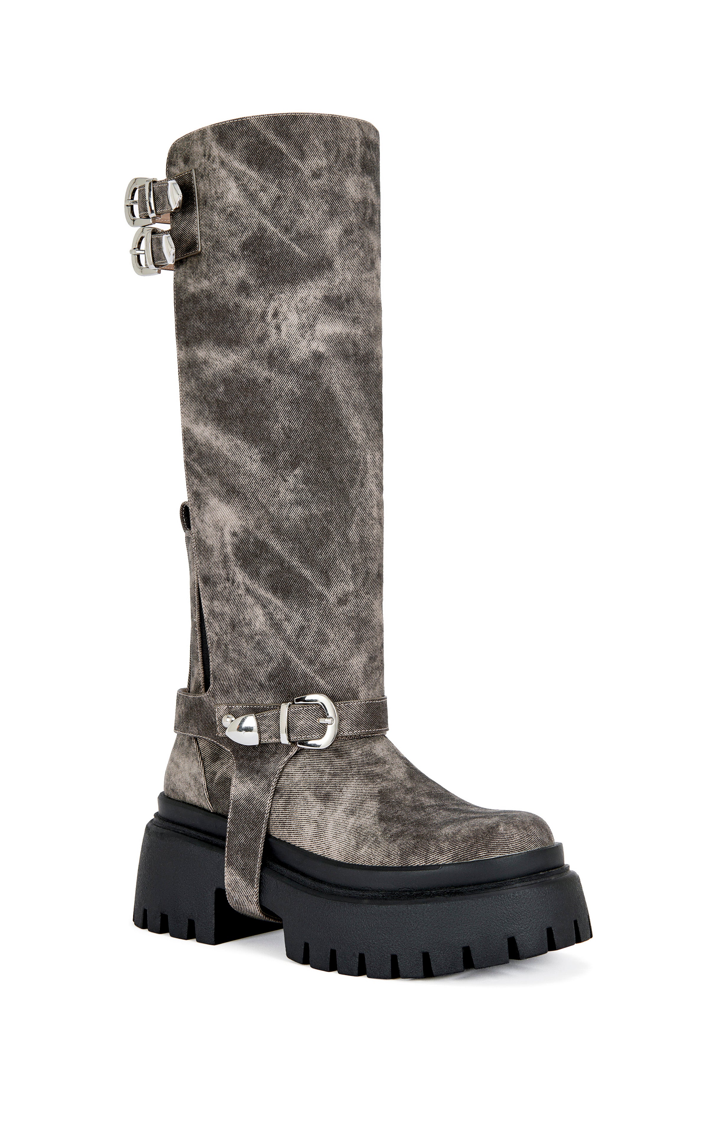 RAMPAGE-BROWN FLAT BOOT | AZALEA WANG