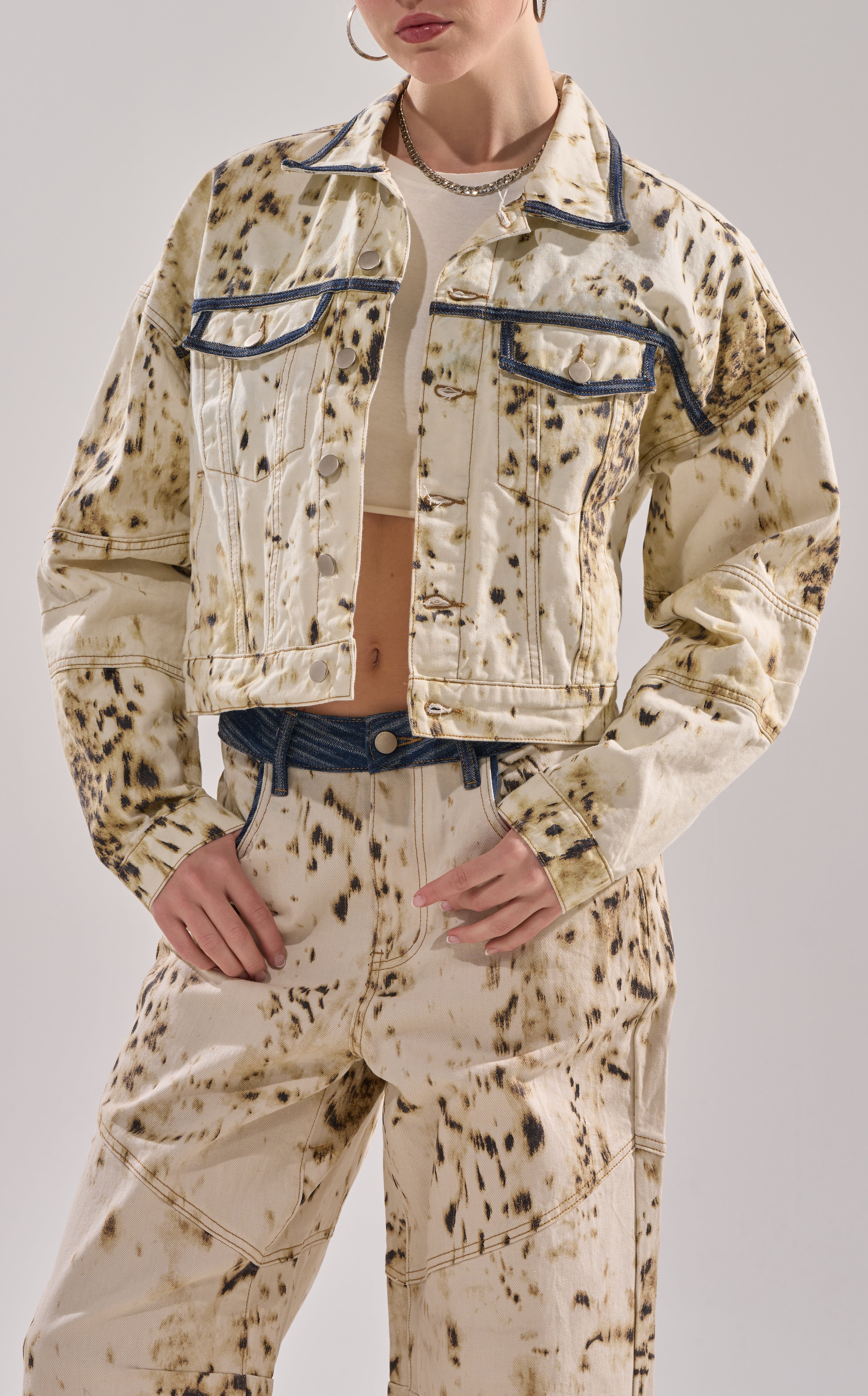 SANTANA-IVORYMULTI DENIM OUTERWEAR | AZALEA WANG