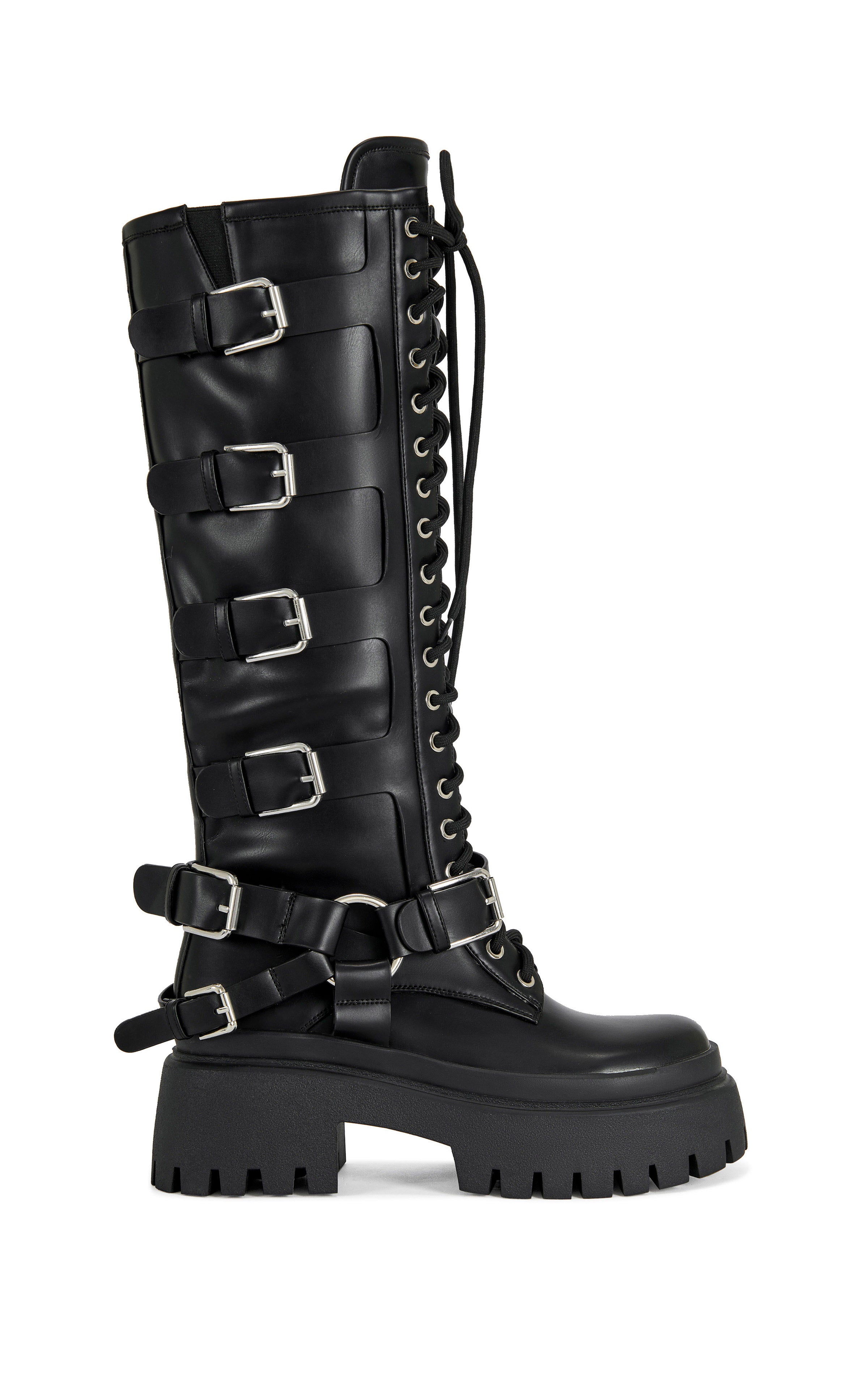 SAXEN-BLACK FLATFORM BOOT | AZALEA WANG