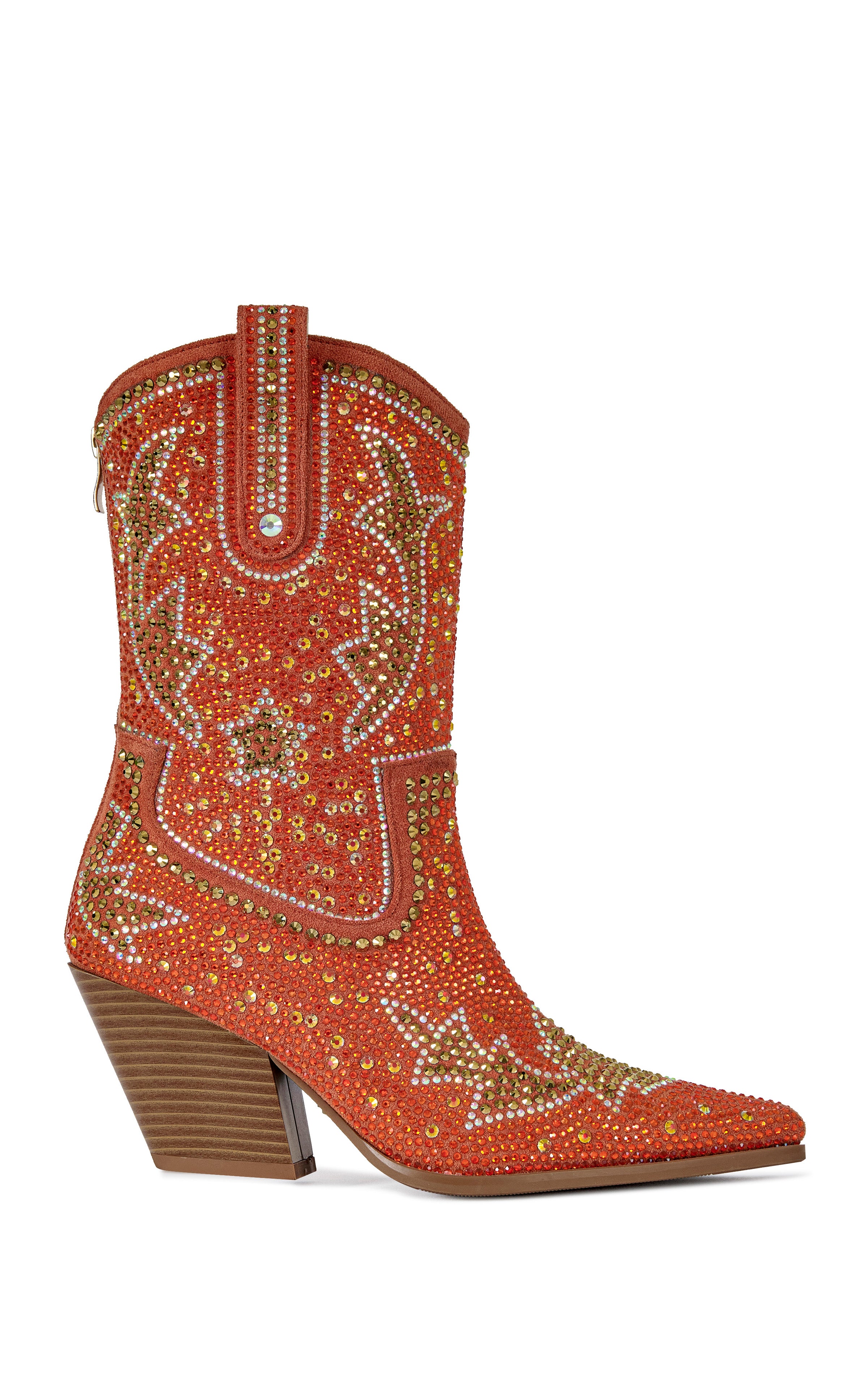 SCOTT-ORANGEMULTI BLOCK BOOTIE | AZALEA WANG