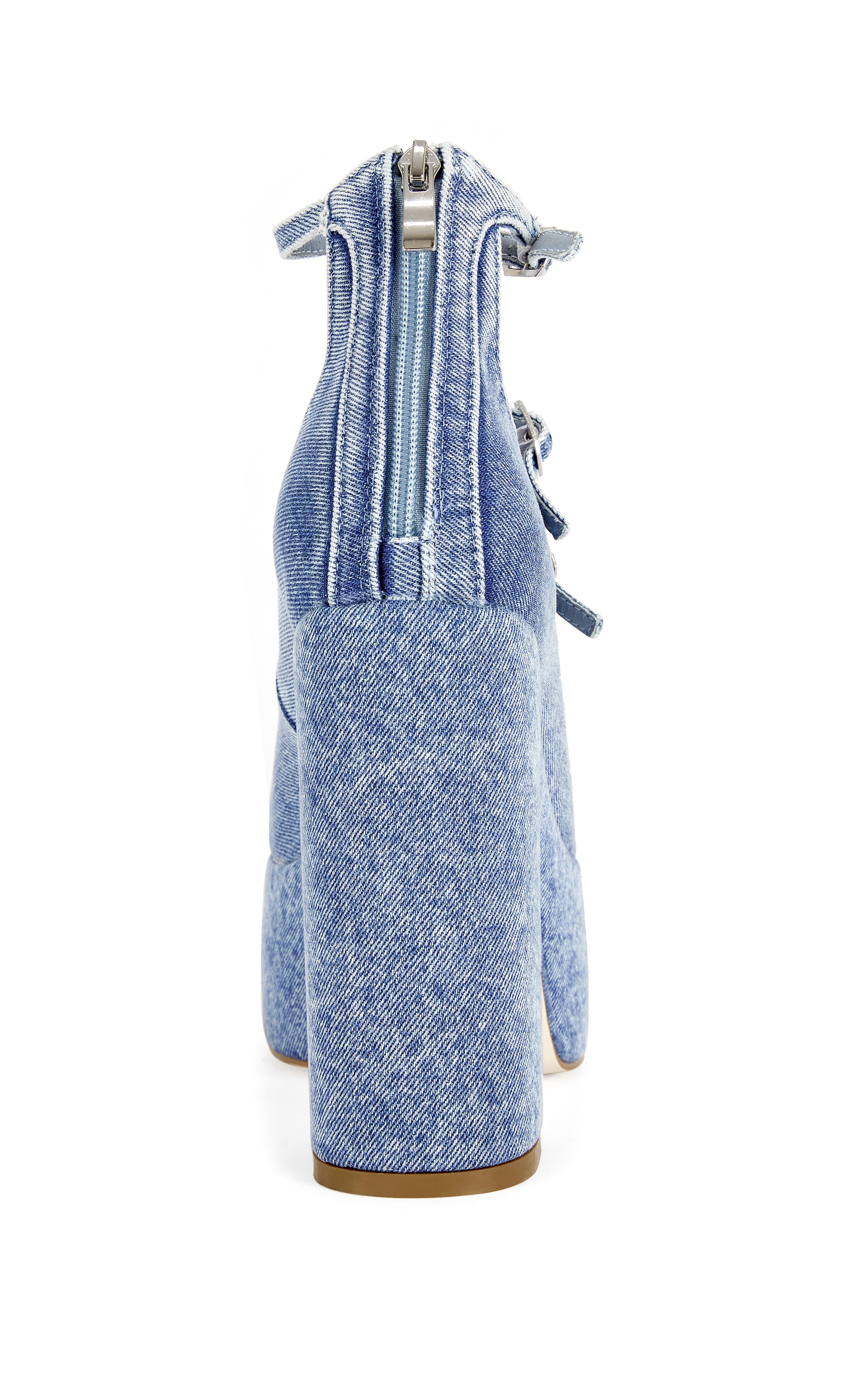 SPROUT-DENIM BLOCK PUMP | AZALEA WANG