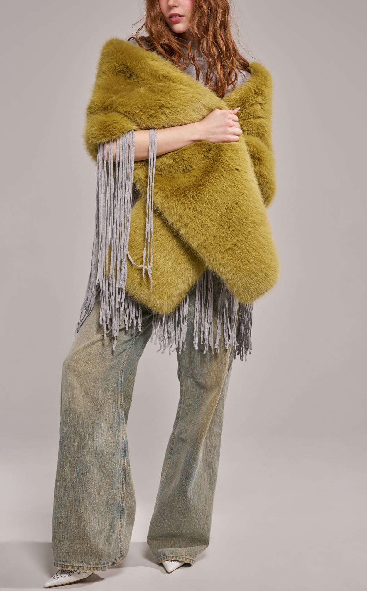 STARLET-WARMOLIVE FAUX FUR SCARVES | AZALEA WANG