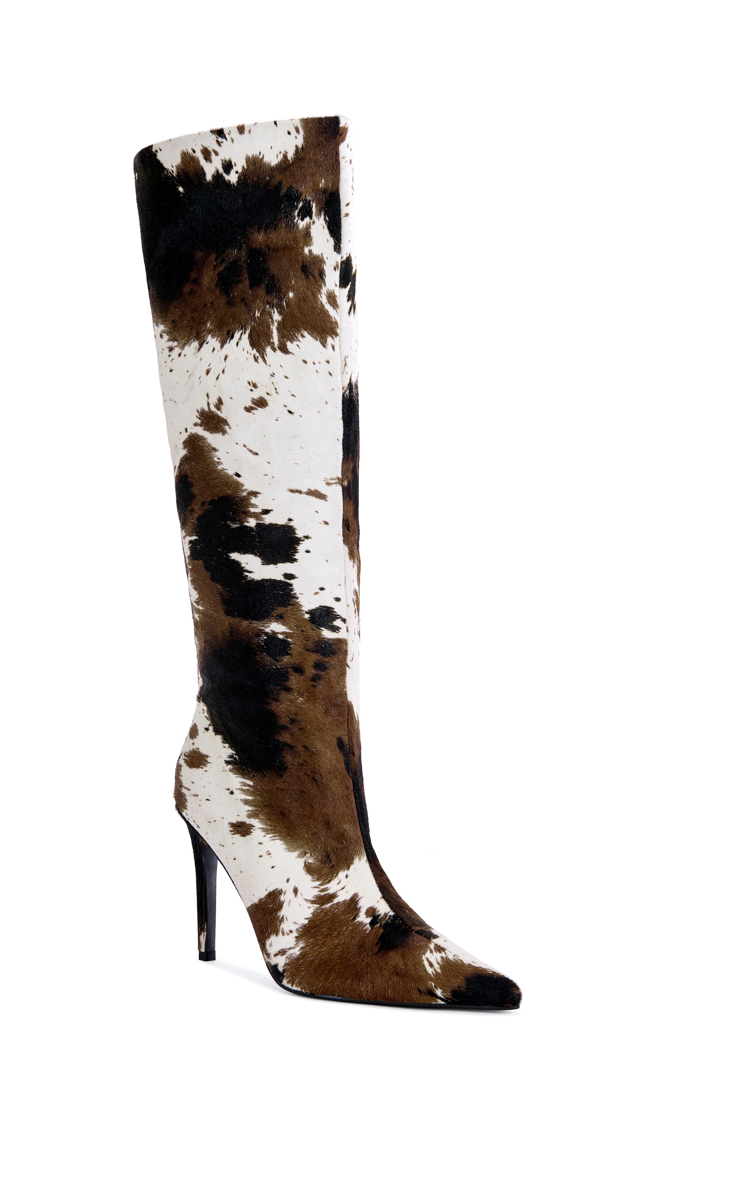 SYREALI-COW STILETTO BOOT | AZALEA WANG