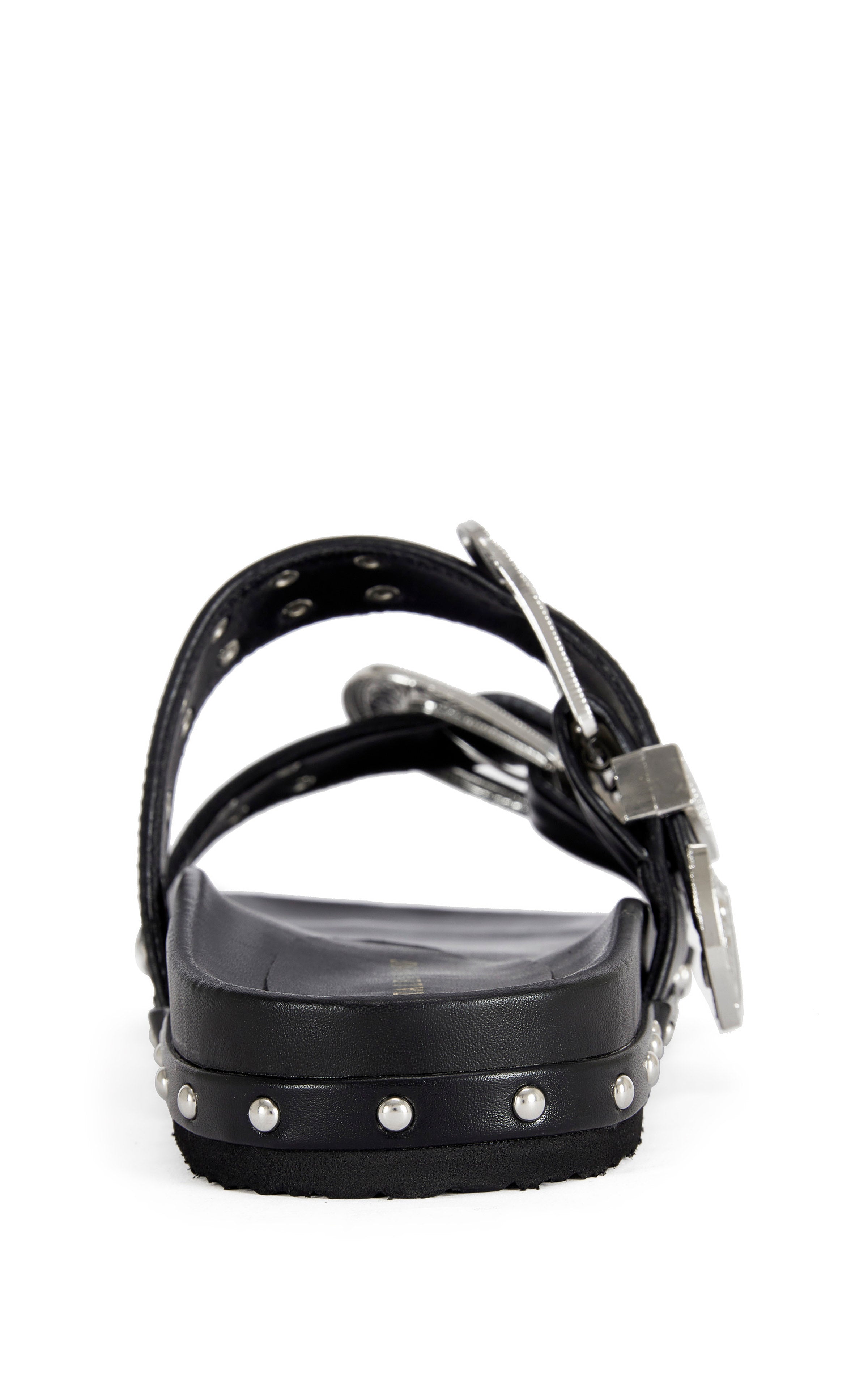 TEGAN-BLACK FLAT SANDAL | AZALEA WANG