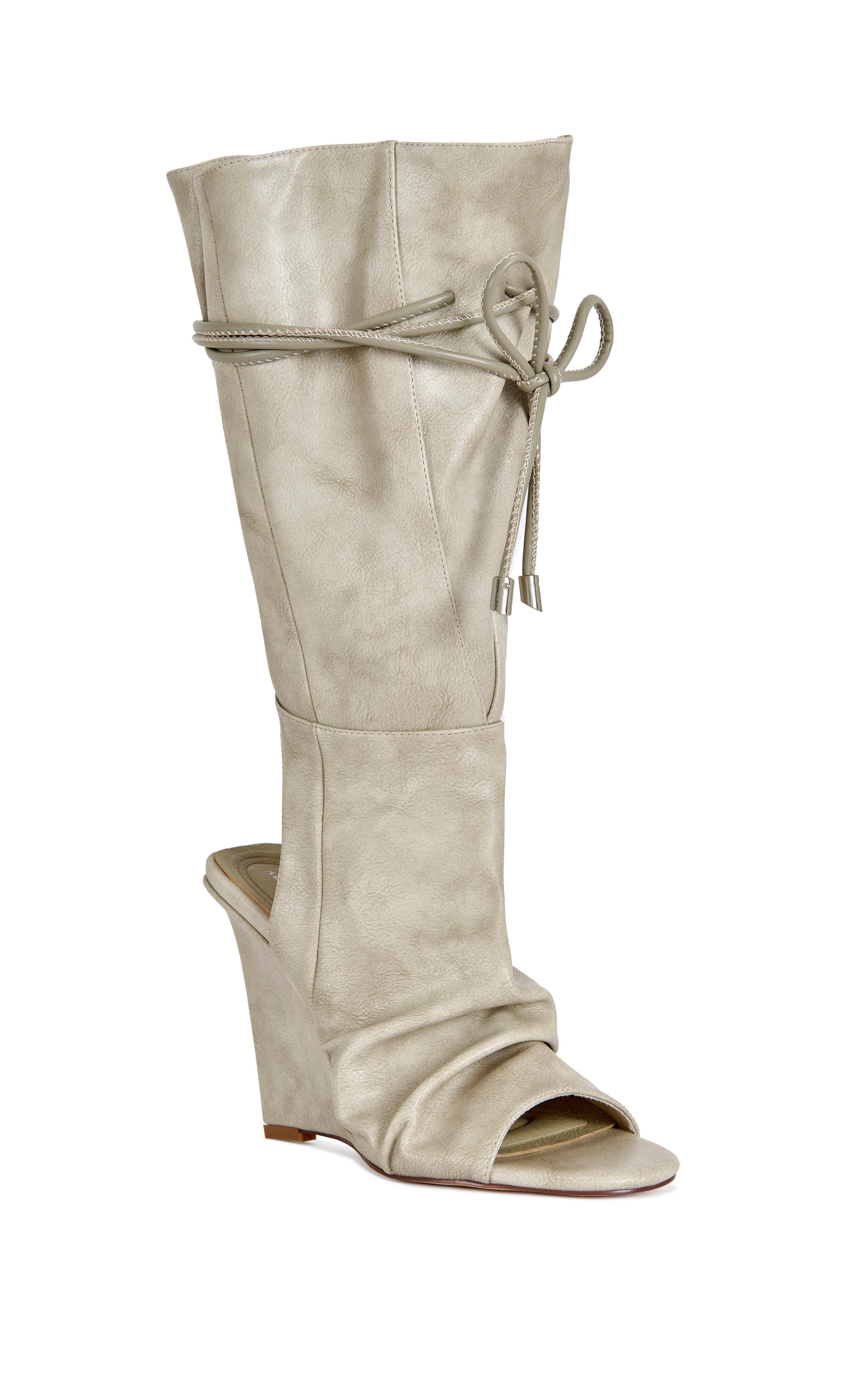 VAILEN-GREY WEDGE SANDAL | AZALEA WANG