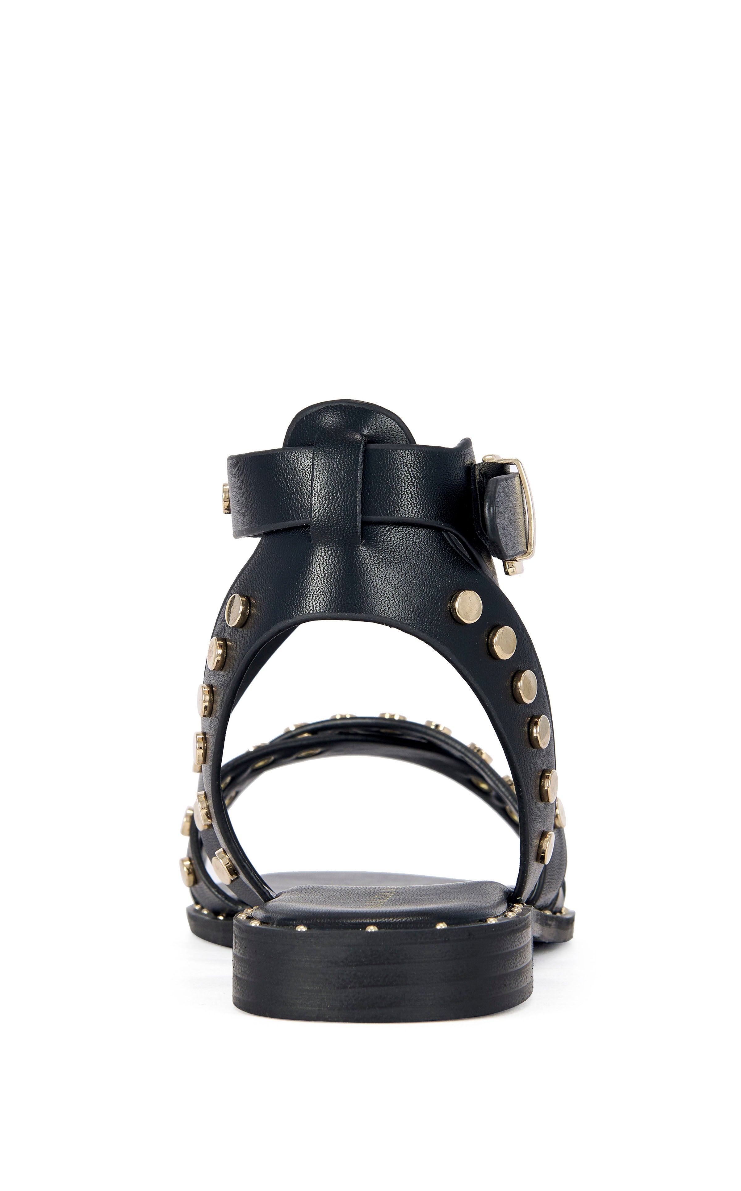 WHISTLER-BLACK FLAT SANDAL | AZALEA WANG