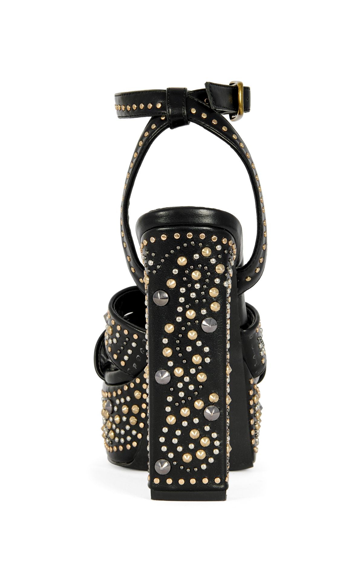 YUMA-BLACK BLOCK SANDAL | AZALEA WANG