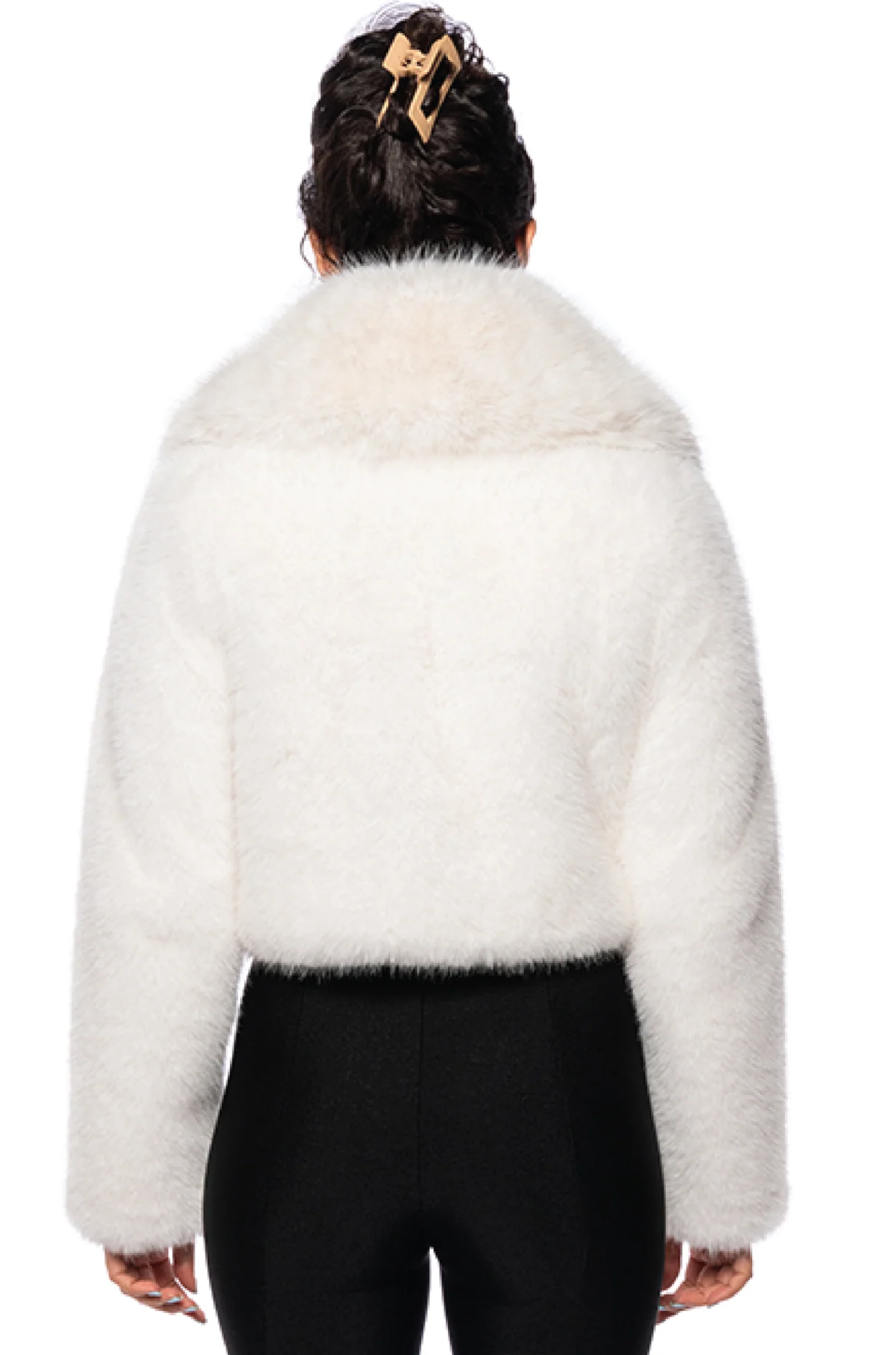 CADENCE-WHITE FAUX FUR JACKET | AZALEA WANG