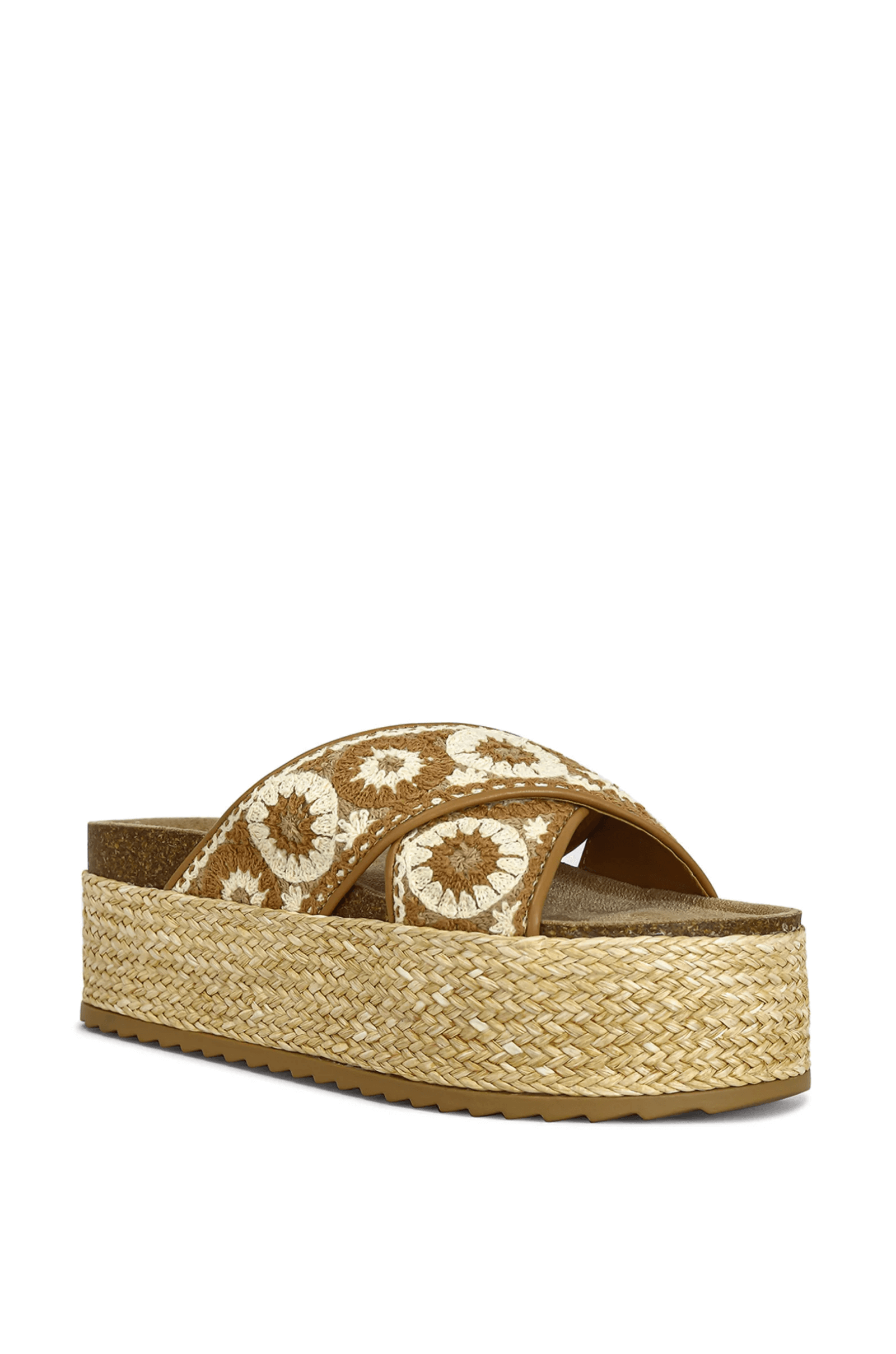 SACO-BROWN FLATFORM SANDAL | AZALEA WANG