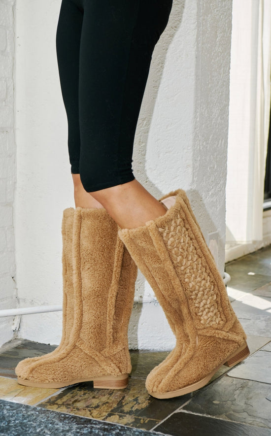EMBERLYN-BROWN WINTER FLAT BOOT
