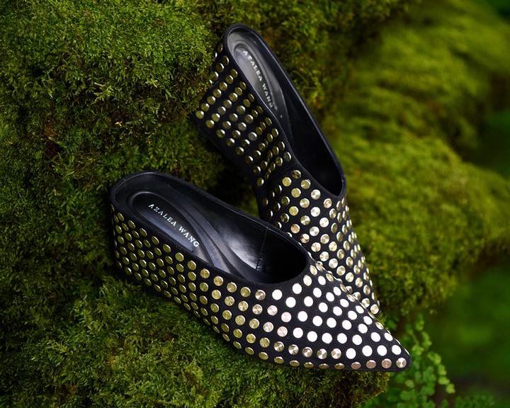 ABEILLE-BURGUNDY FLAT MULE | AZALEA WANG