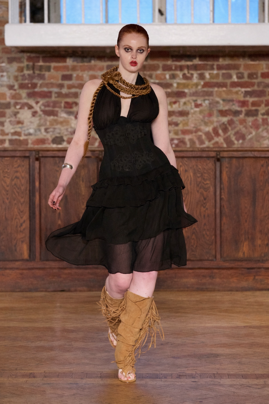 JOHANNA-TAN FRINGE STILETTO SANDAL BOOT