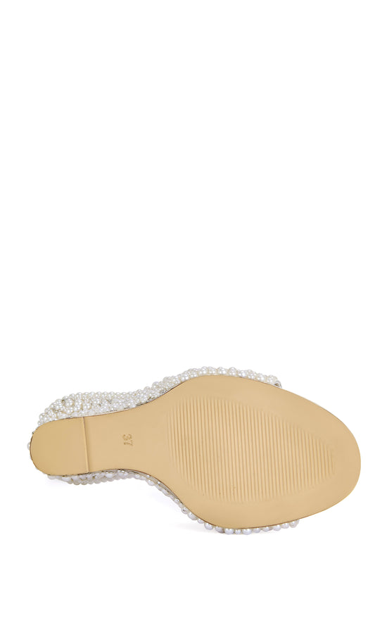 AARALYN-IVORY PEARL WEDGE SANDAL