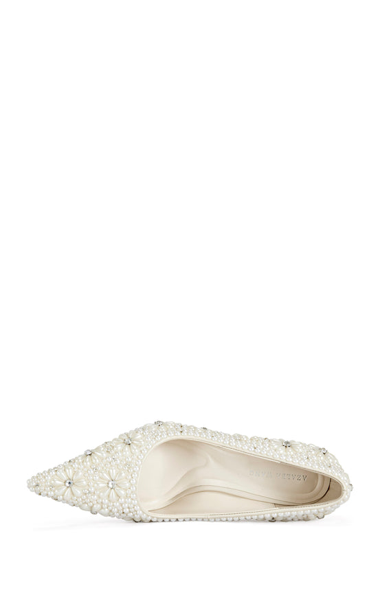 ADRIA-IVORY PEARL STILETTO PUMP