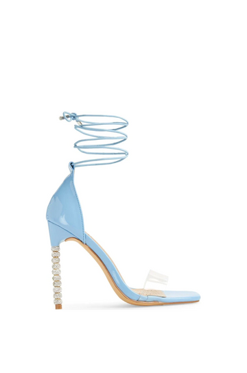 FAVOR-BLUEPATENT STILETTO SANDAL