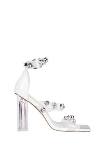 ELLIS-WHITE BLOCK SANDAL