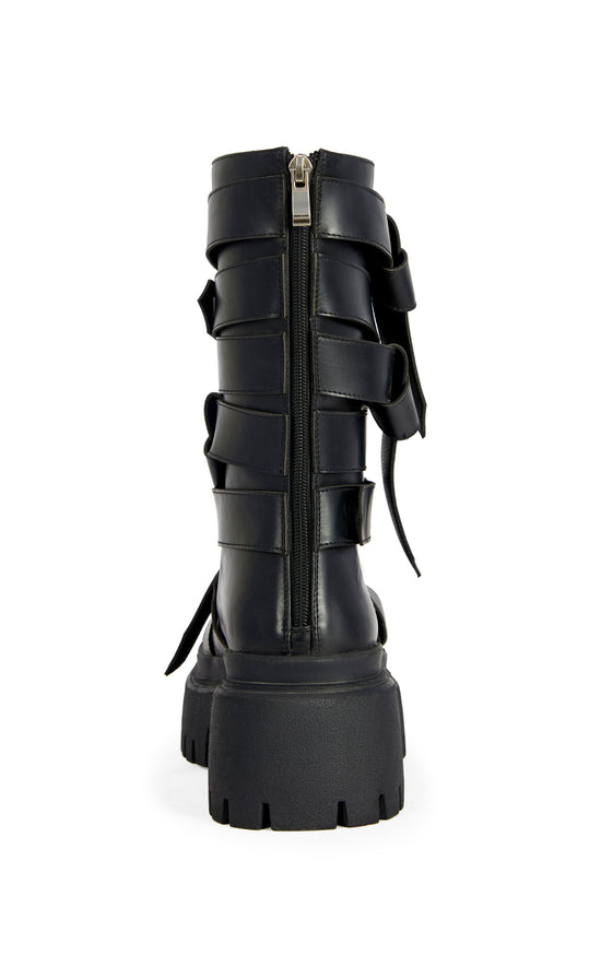 ALCETASA-BLACK FLATFORM BOOTIE