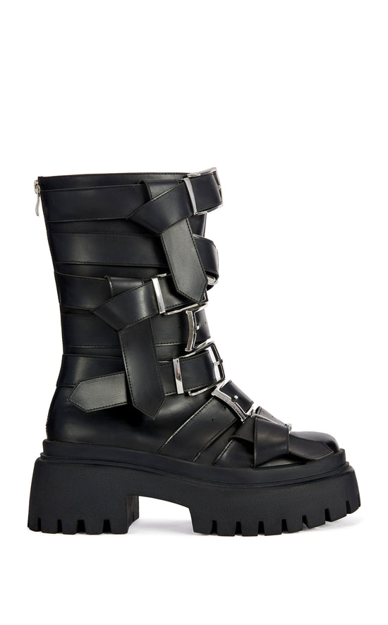 ALCETASA-BLACK FLATFORM BOOTIE