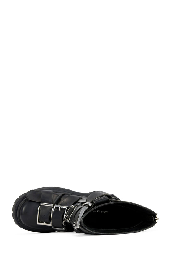 ALCETASA-BLACK FLATFORM BOOTIE