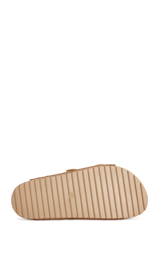 ALGEDI-TAN GROMMET FLATFORM SANDAL
