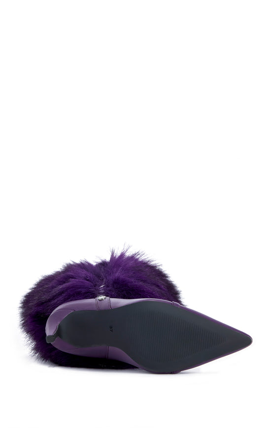 ALISETTE-PURPLENOIR FAUX FUR STILETTO BOOT