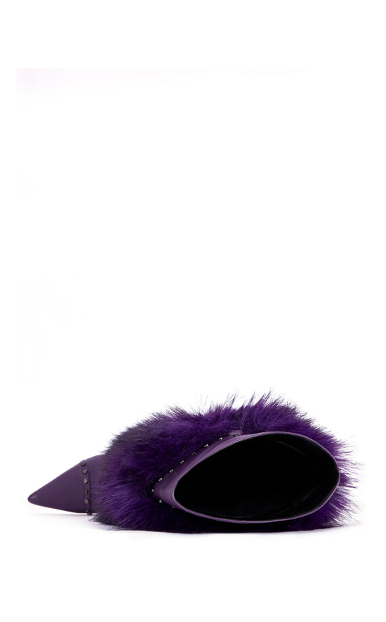 ALISETTE-PURPLENOIR FAUX FUR STILETTO BOOT