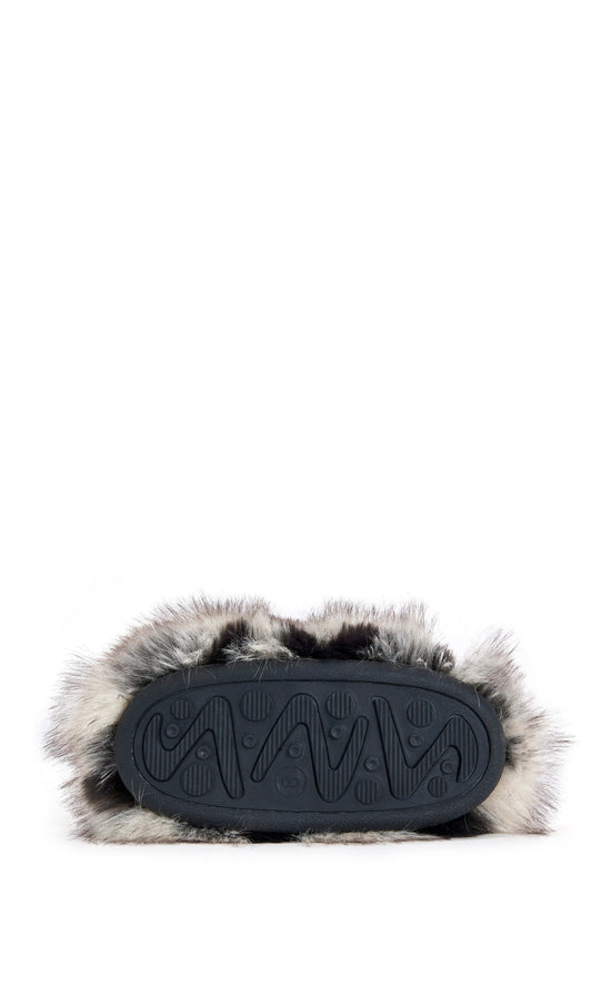ALIXIA-GREYMULTI FAUX FUR FLAT BOOTIE