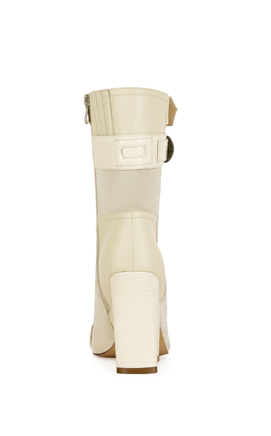 ALLONA-BONE BLOCK HEELED BOOTIE