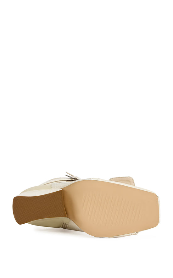 ALLONA-BONE BLOCK HEELED BOOTIE