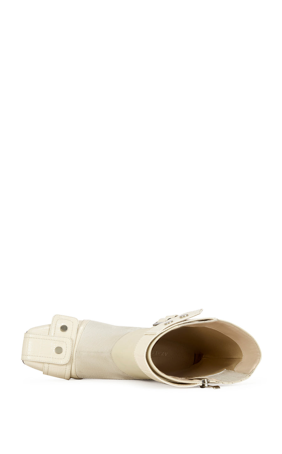 ALLONA-BONE BLOCK HEELED BOOTIE