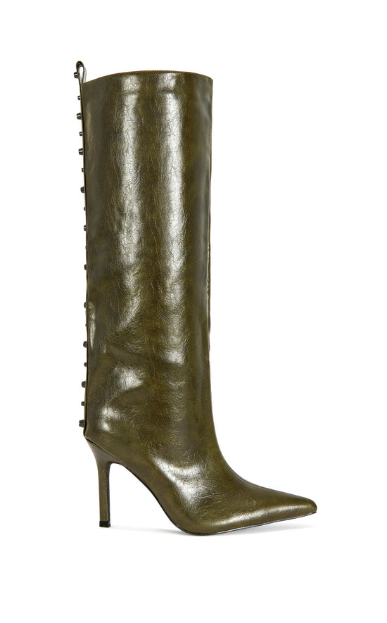 ALLURING-OLIVE STILETTO BOOT