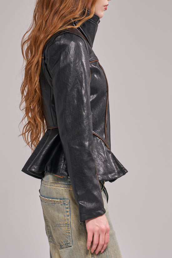 ALLY-BLACK MOTO JACKET